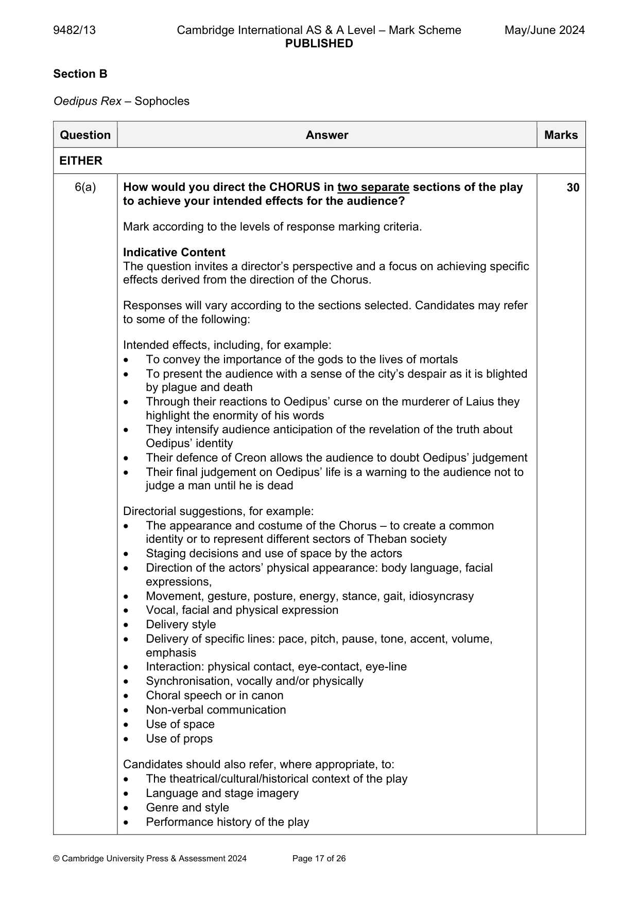 Mark scheme, page 17 of 26