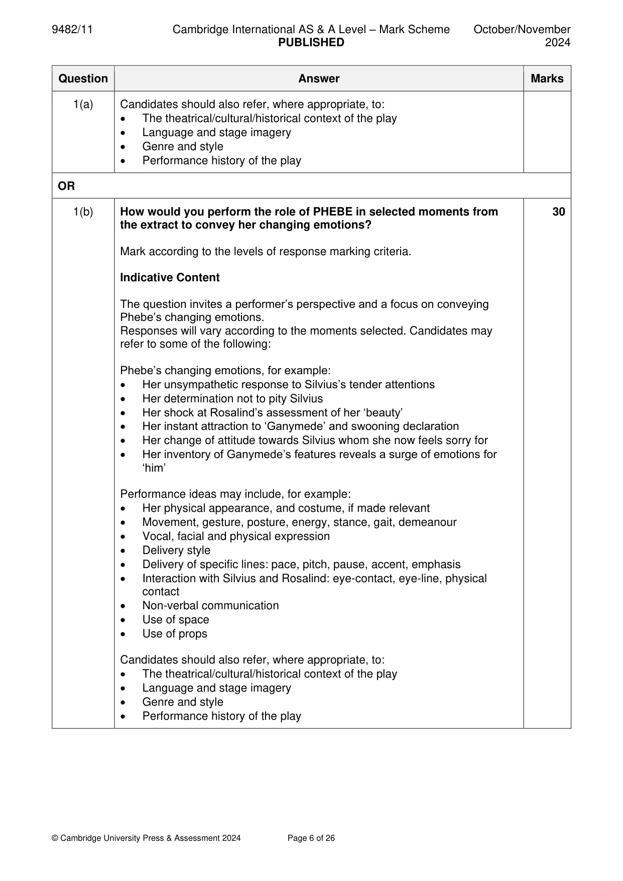 Mark scheme, page 6 of 26