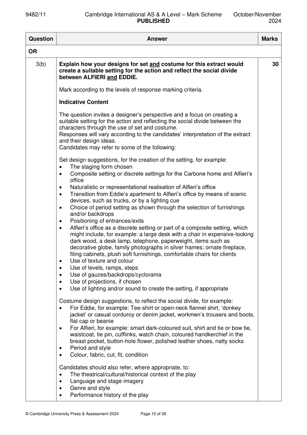 Mark scheme, page 10 of 26