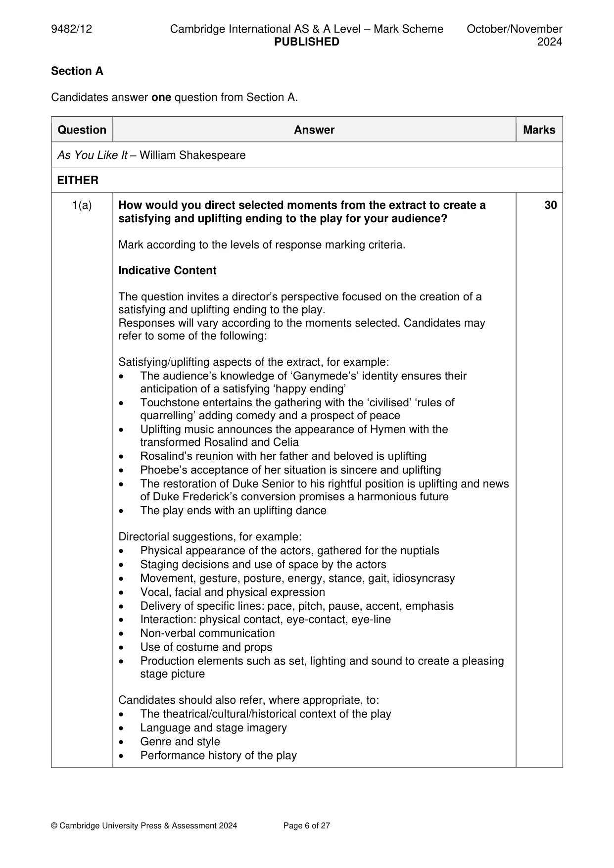 Mark scheme, page 6 of 27