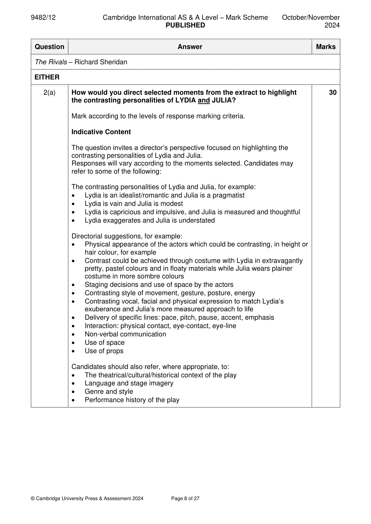 Mark scheme, page 8 of 27