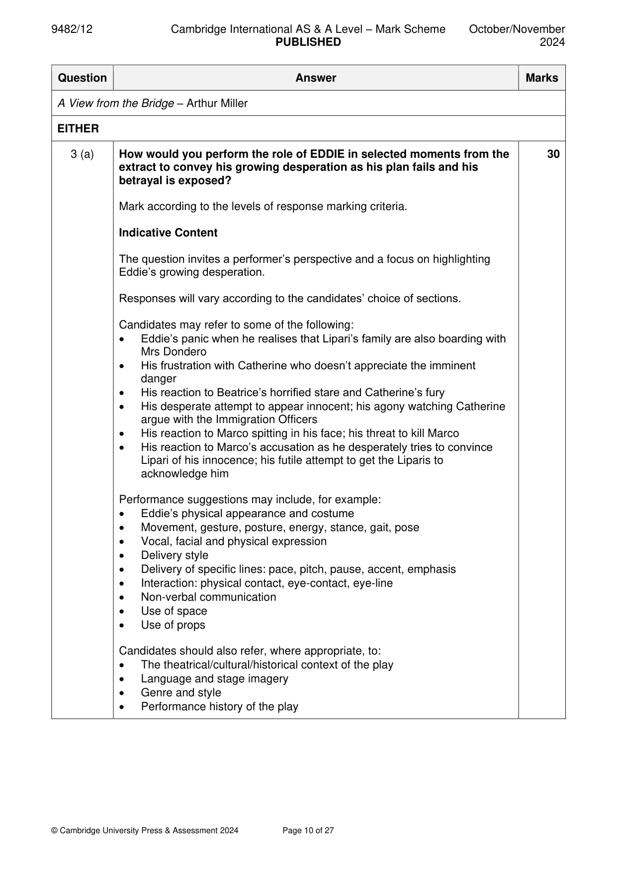 Mark scheme, page 10 of 27