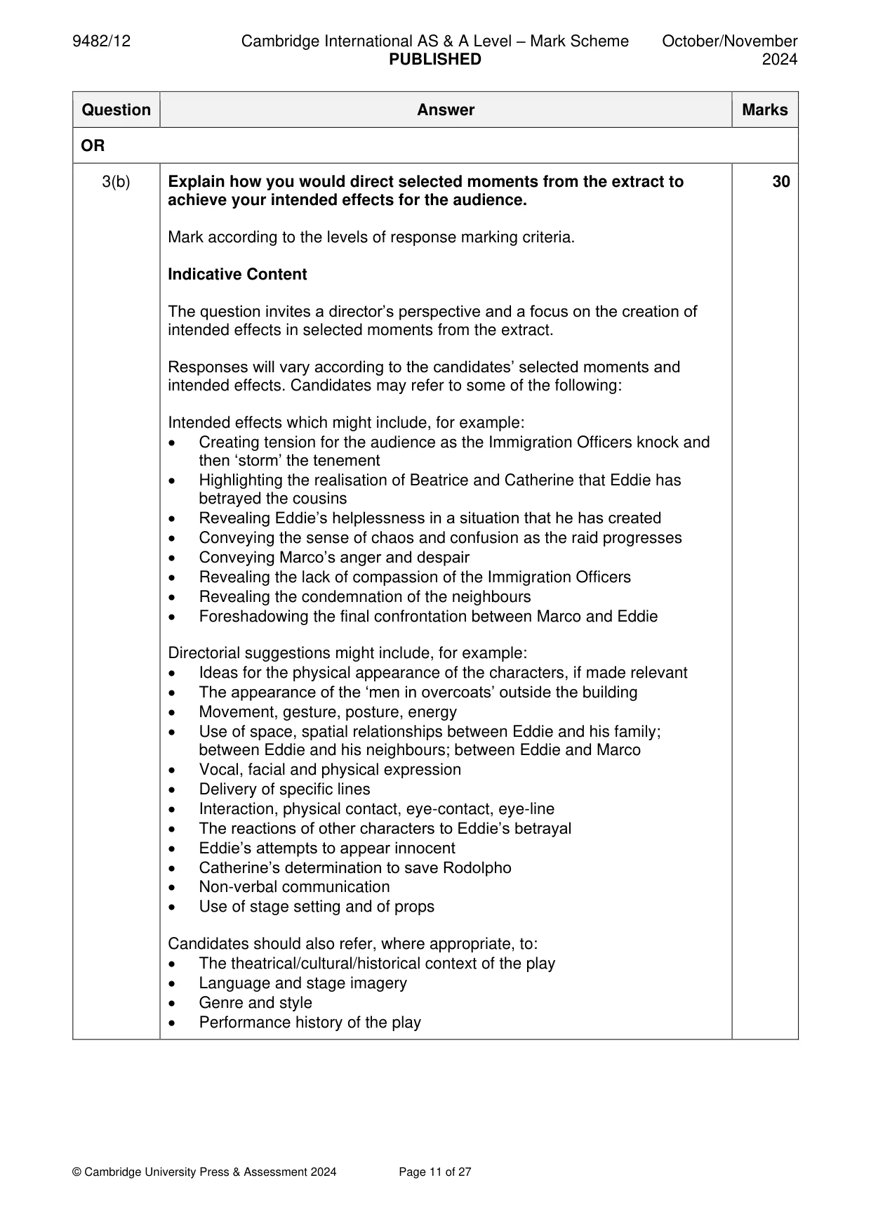 Mark scheme, page 11 of 27