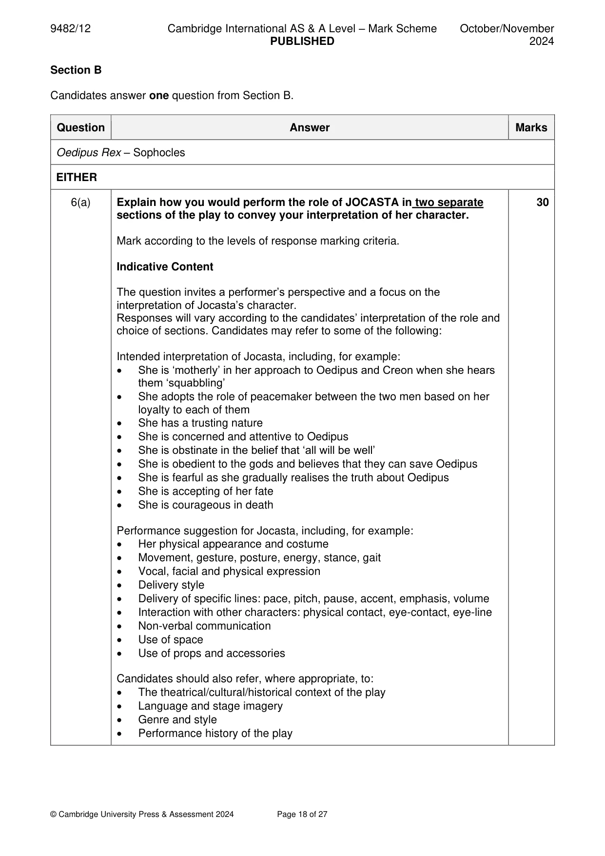 Mark scheme, page 18 of 27
