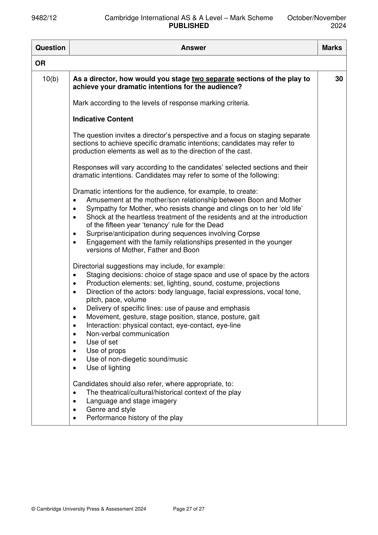 Mark scheme, page 27 of 27