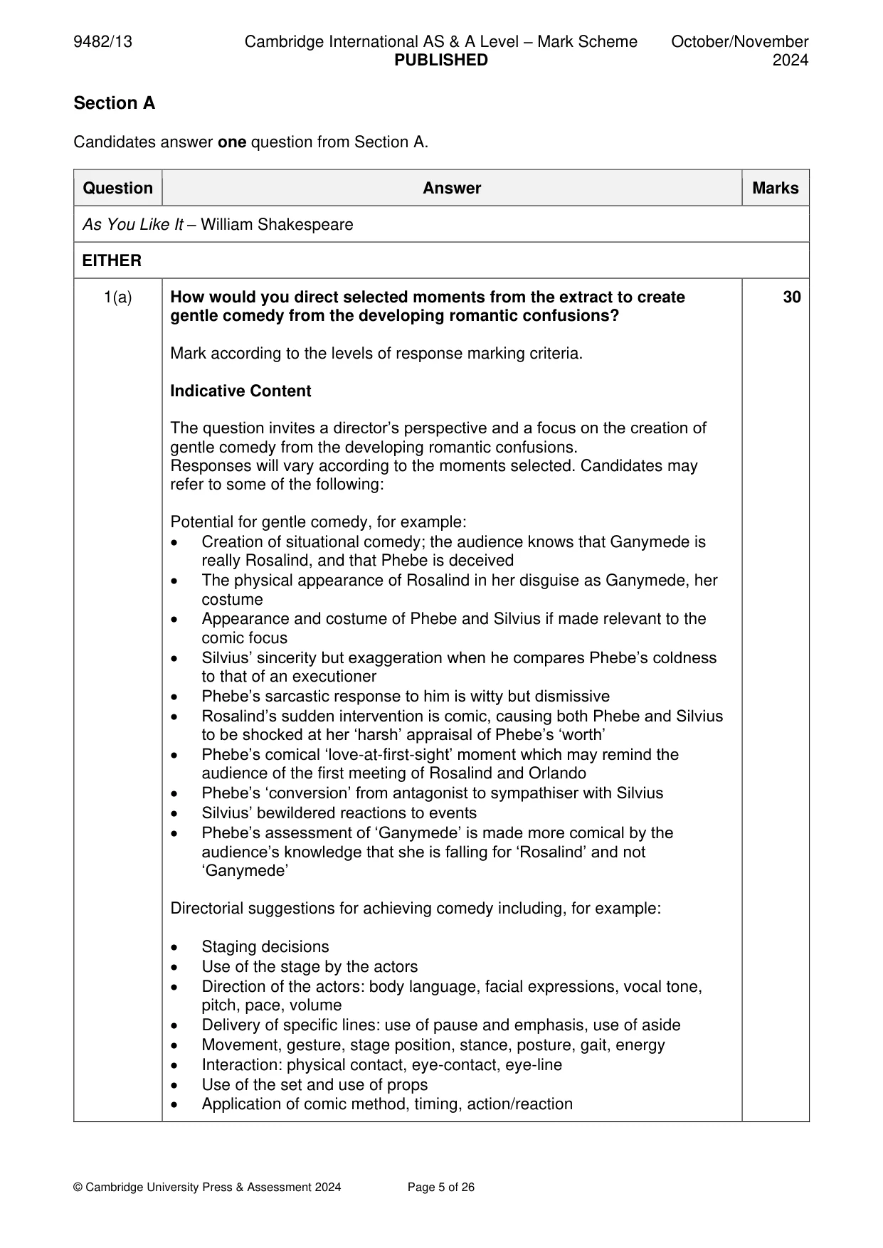 Mark scheme, page 5 of 26