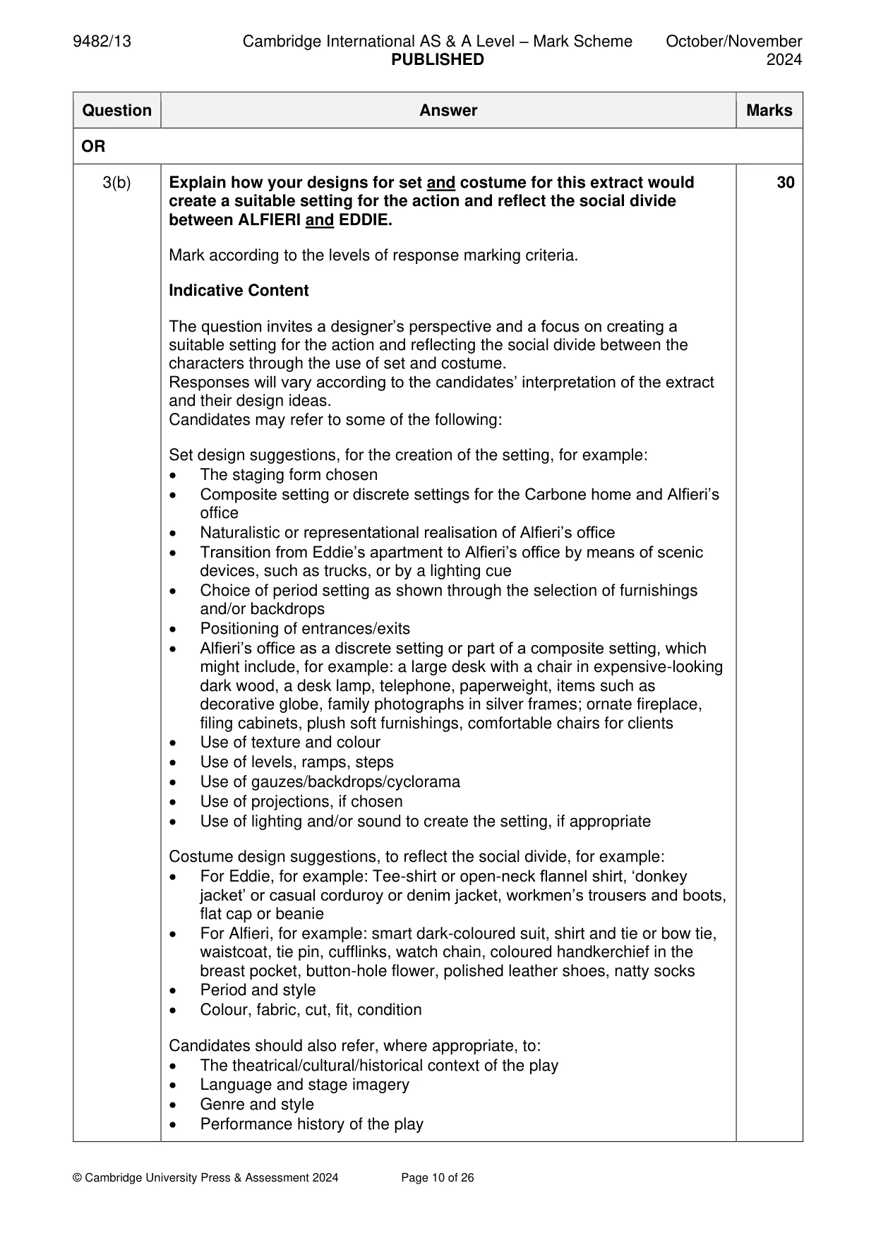 Mark scheme, page 10 of 26