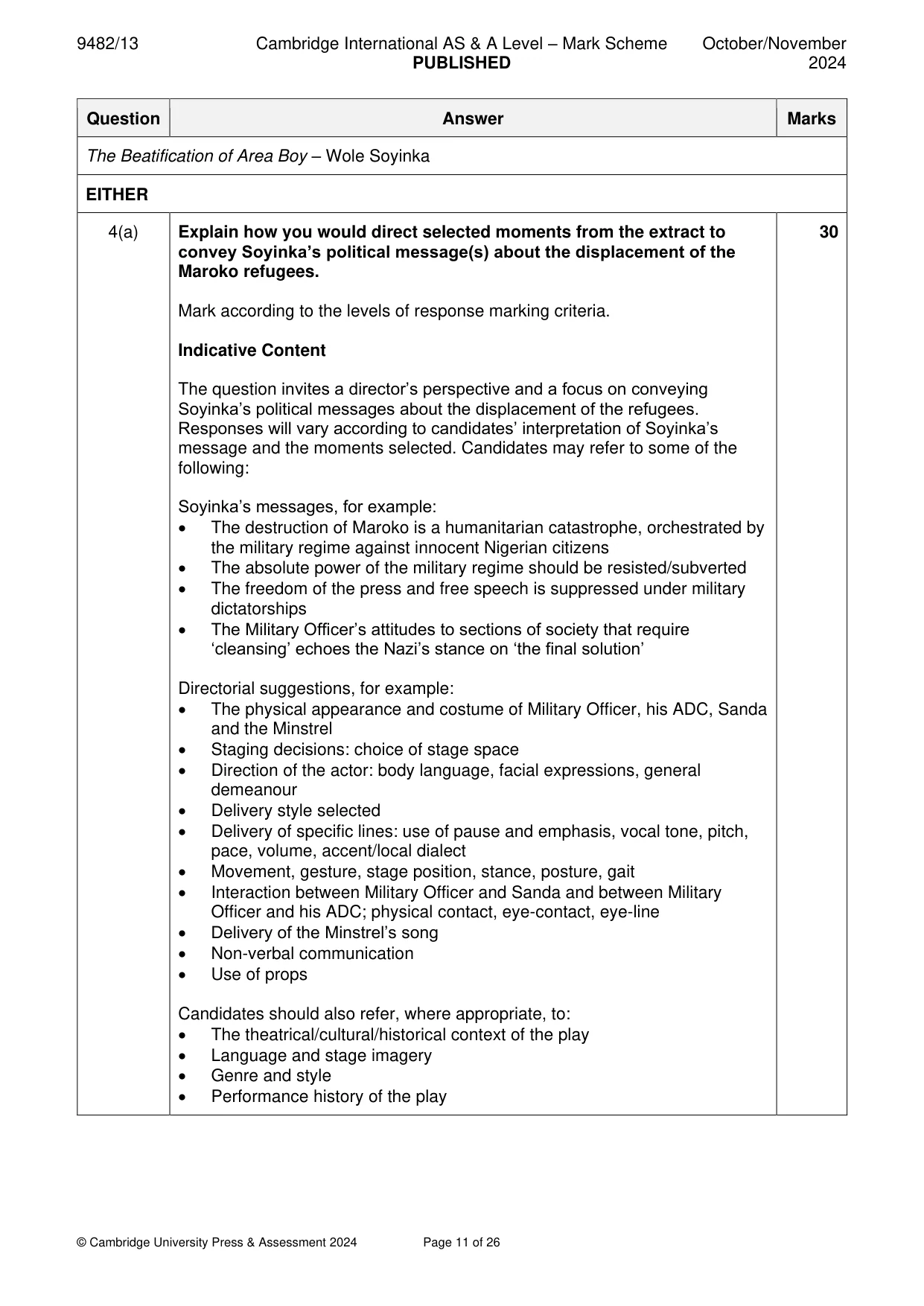 Mark scheme, page 11 of 26