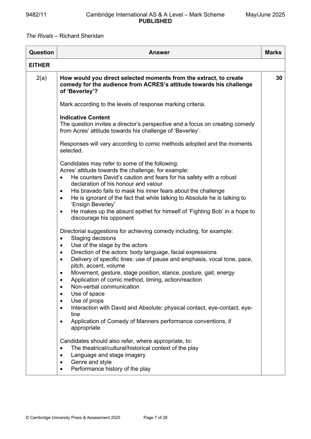 Mark scheme, page 7 of 28
