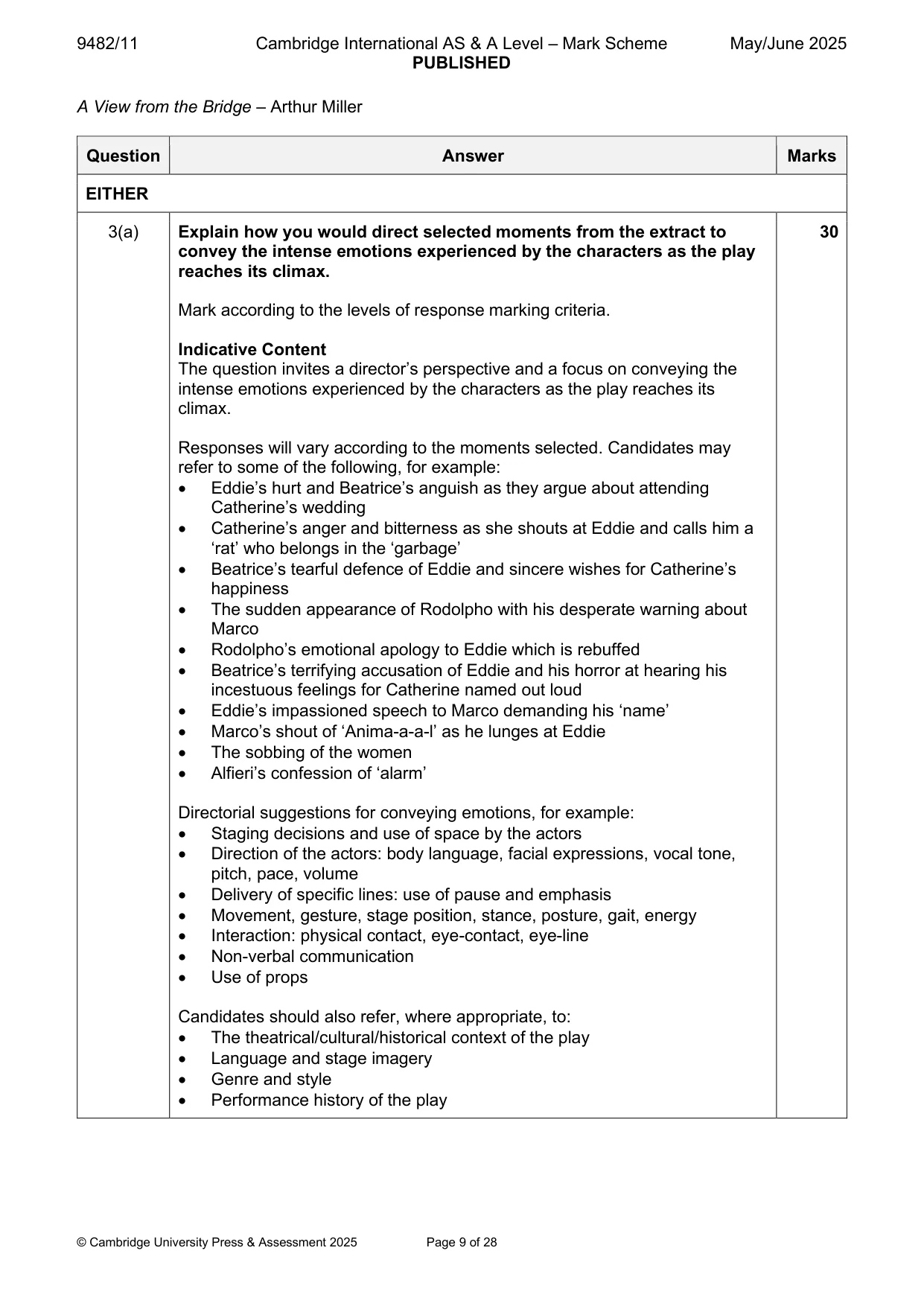 Mark scheme, page 9 of 28