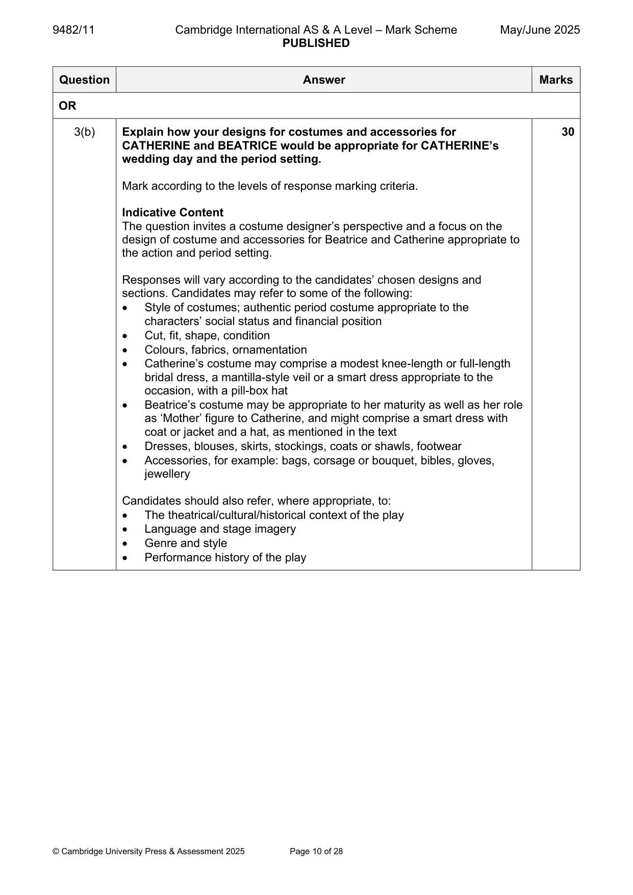 Mark scheme, page 10 of 28