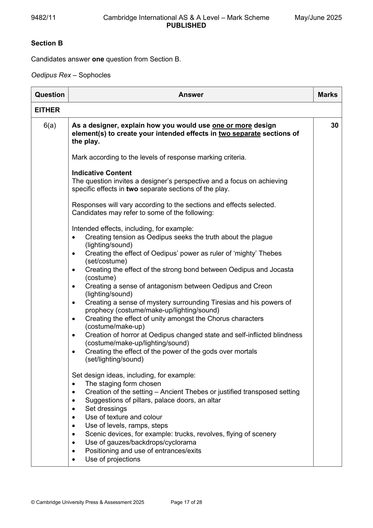 Mark scheme, page 17 of 28