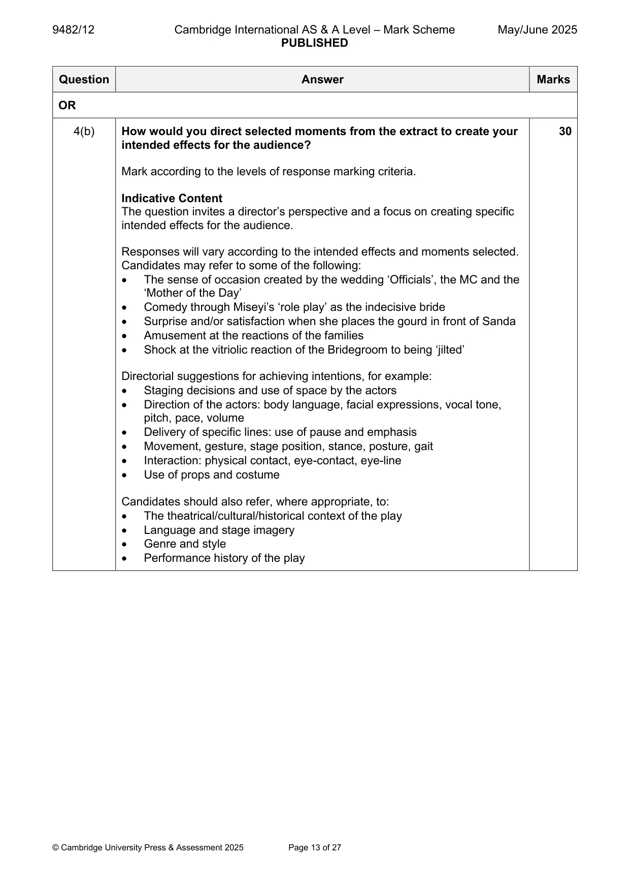 Mark scheme, page 13 of 27