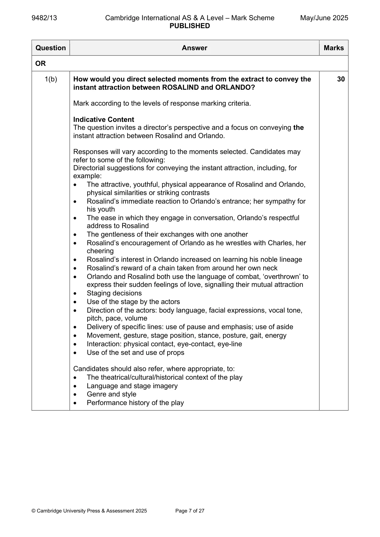 Mark scheme, page 7 of 27