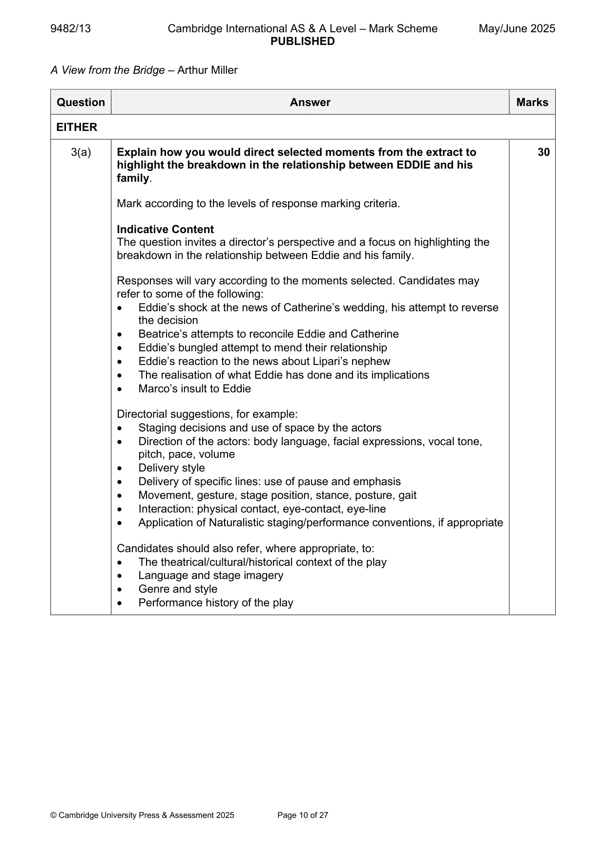 Mark scheme, page 10 of 27