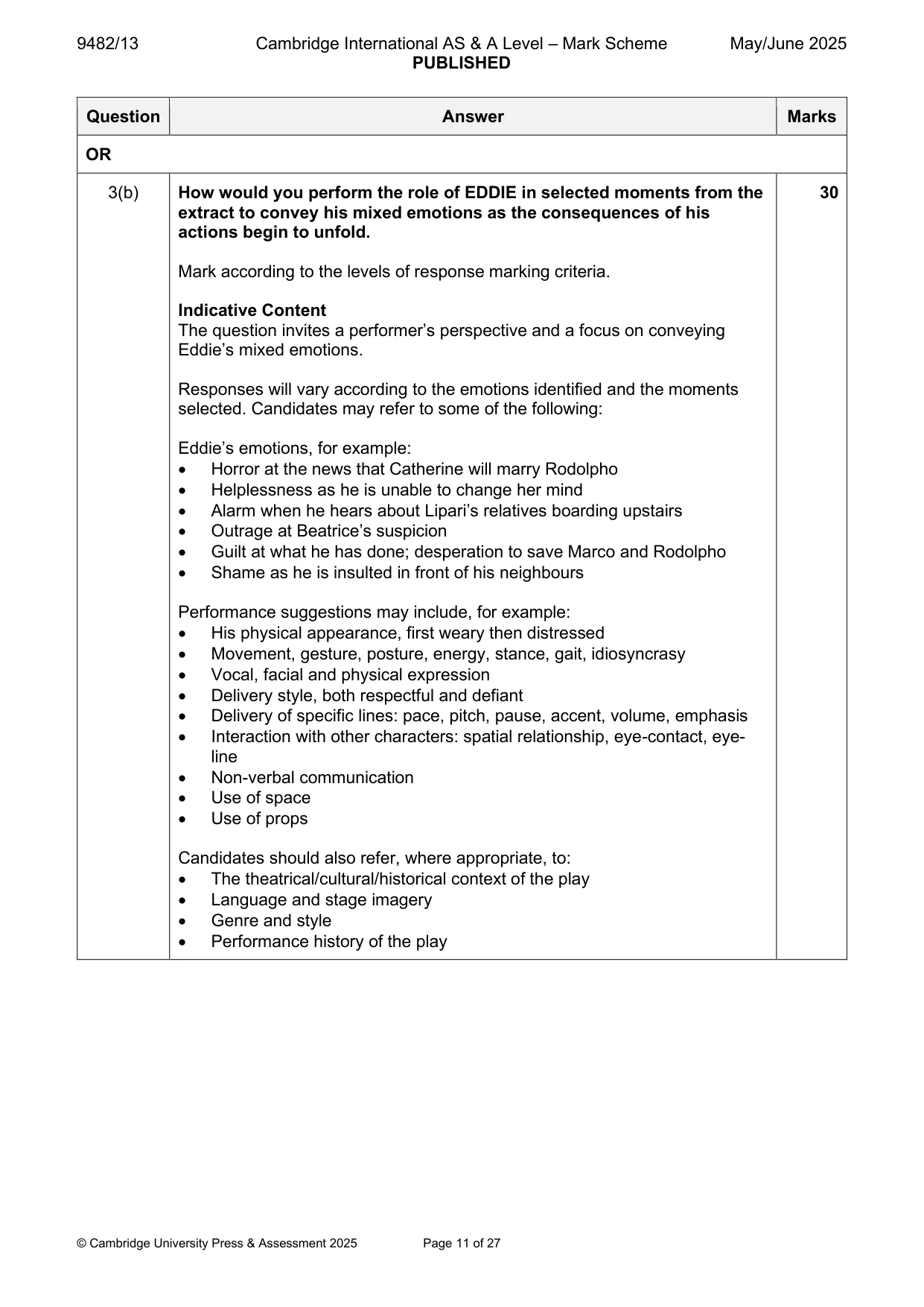 Mark scheme, page 11 of 27