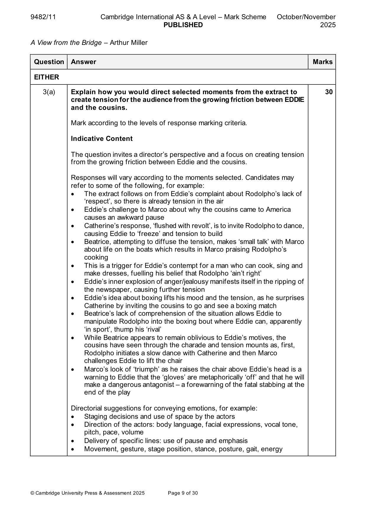 Mark scheme, page 9 of 30