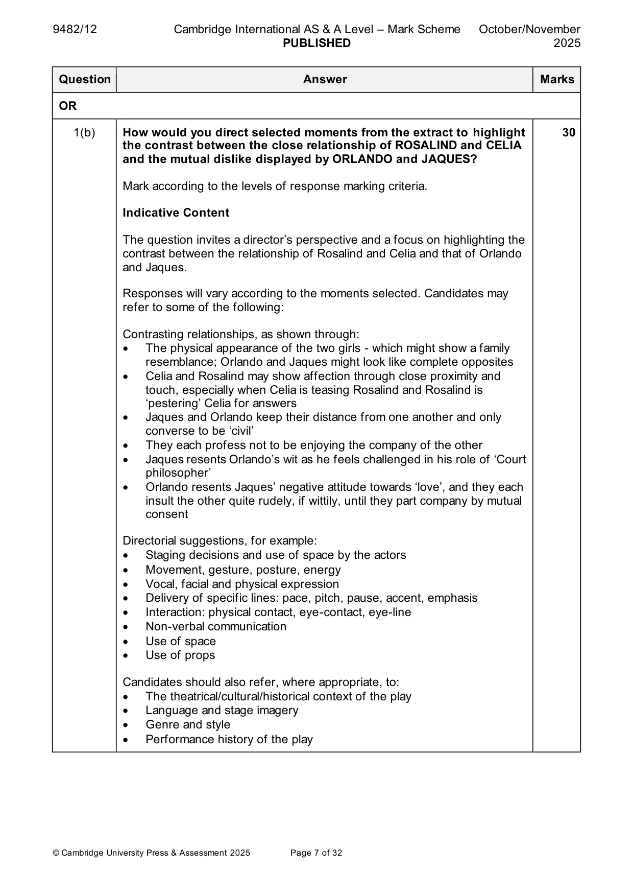 Mark scheme, page 7 of 32