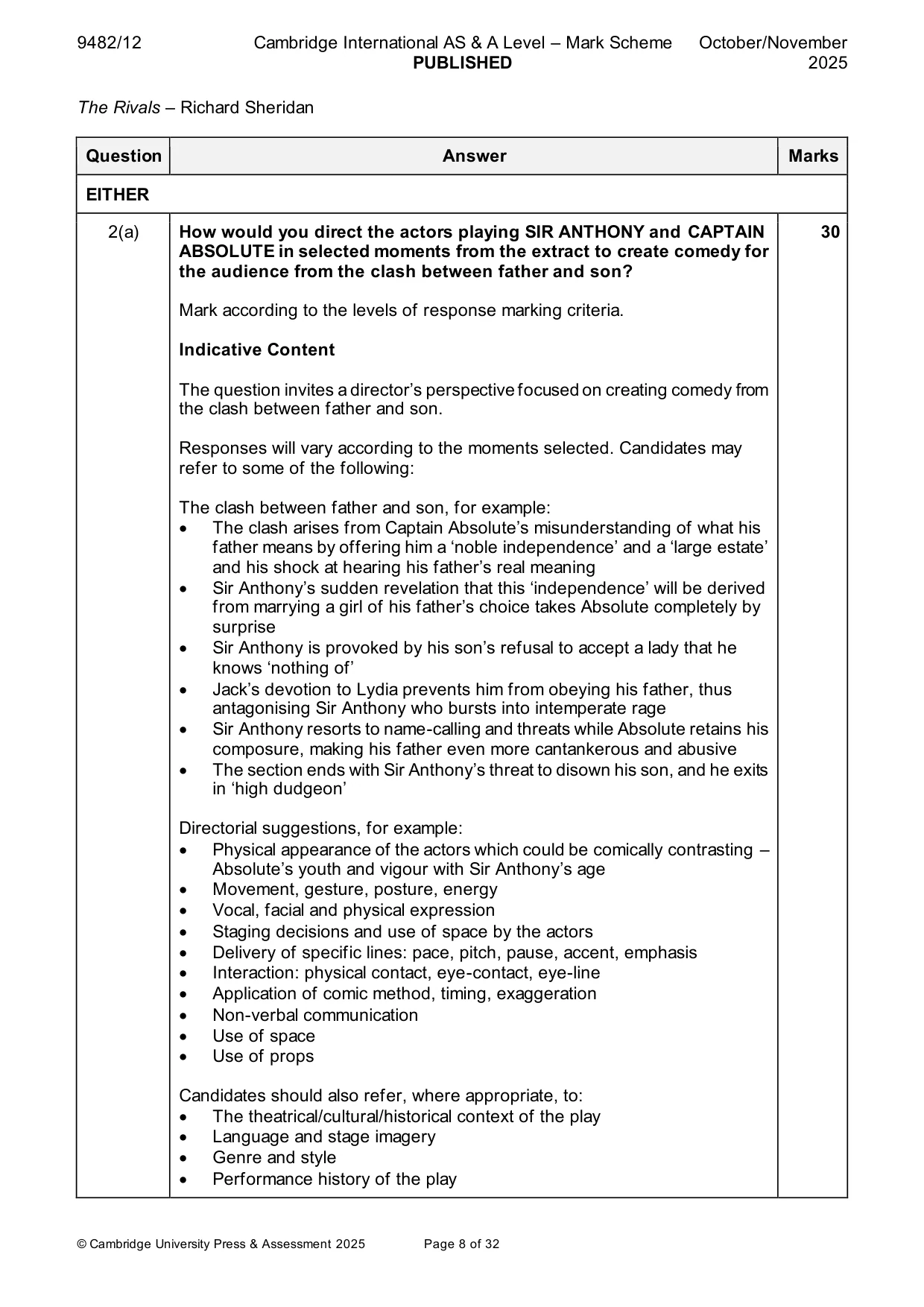 Mark scheme, page 8 of 32