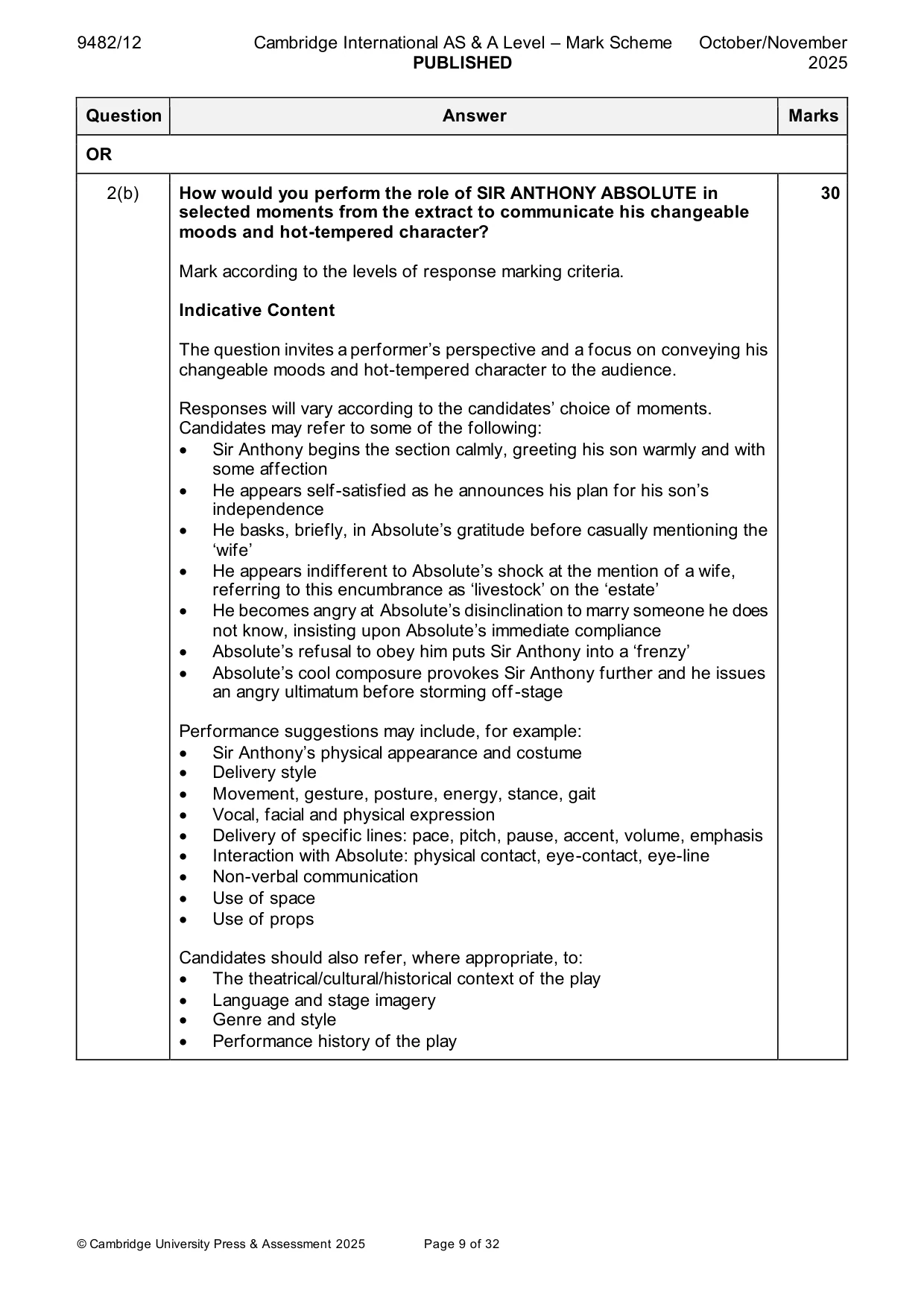 Mark scheme, page 9 of 32