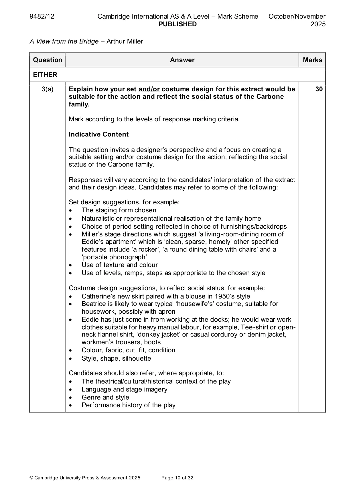 Mark scheme, page 10 of 32