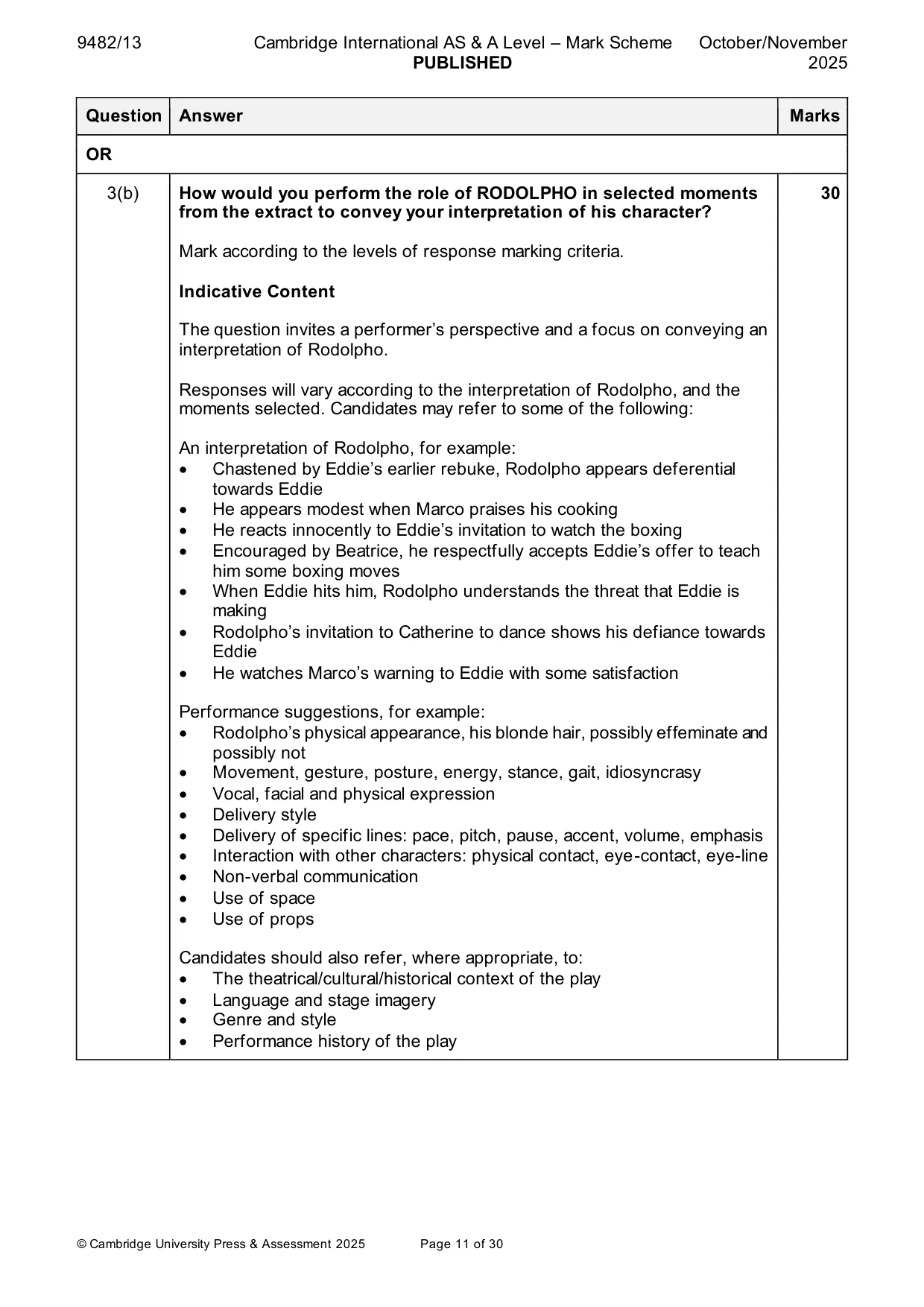 Mark scheme, page 11 of 30