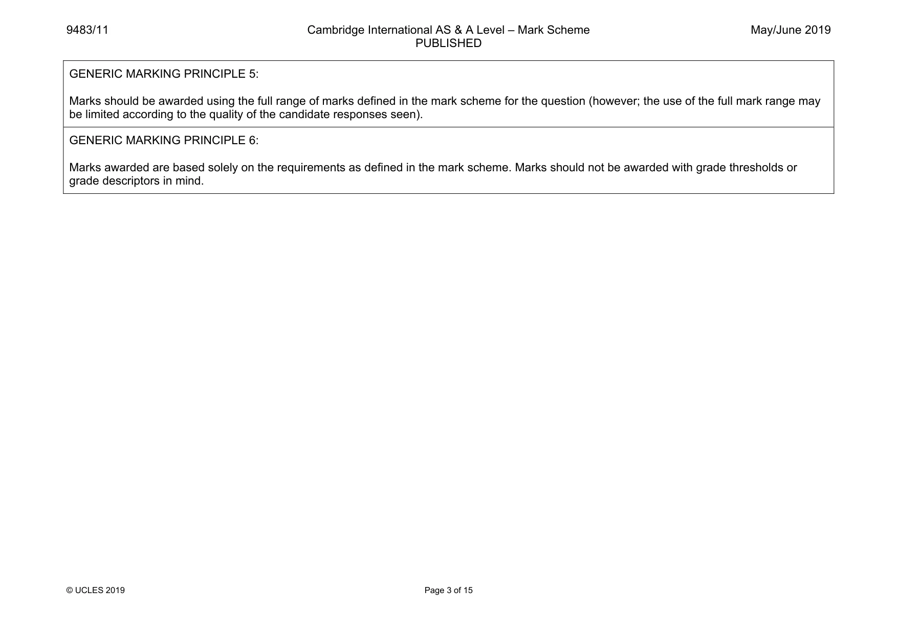 Mark scheme, page 3 of 15