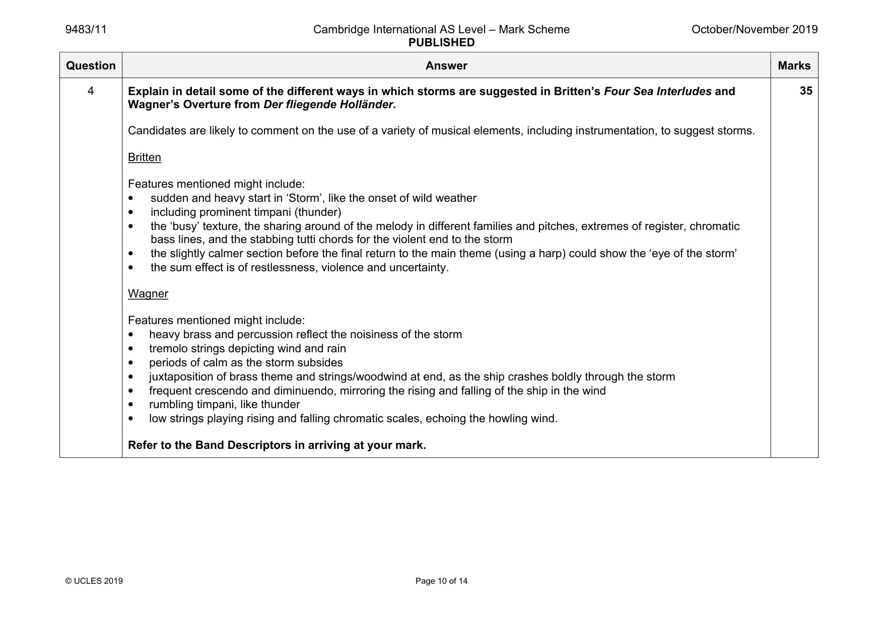 Mark scheme, page 10 of 14