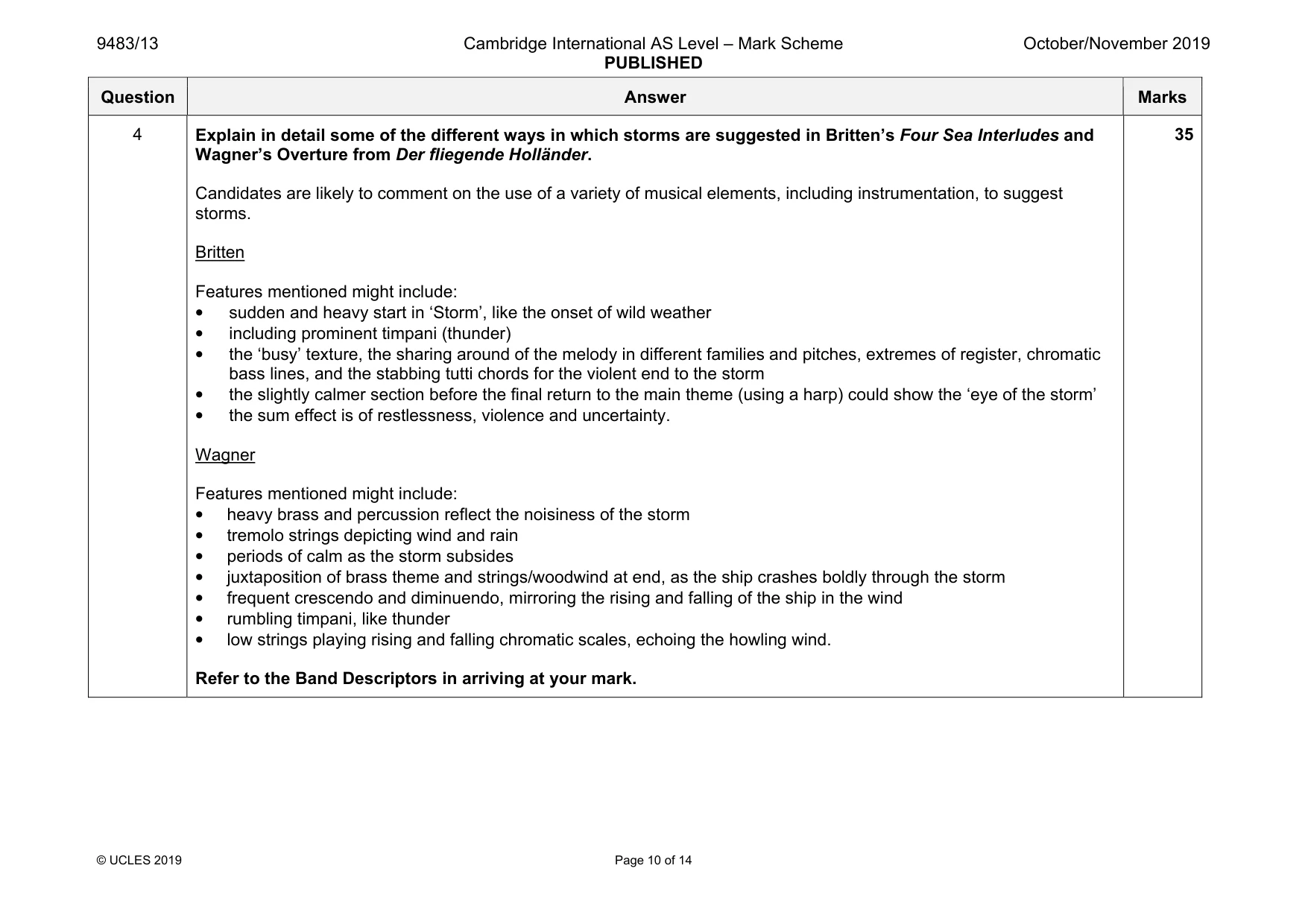 Mark scheme, page 10 of 14