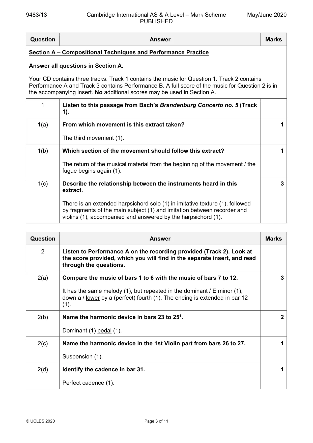 Mark scheme, page 3 of 11