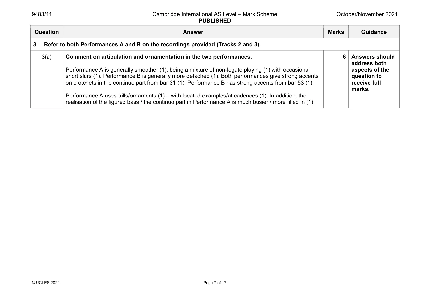 Mark scheme, page 7 of 17