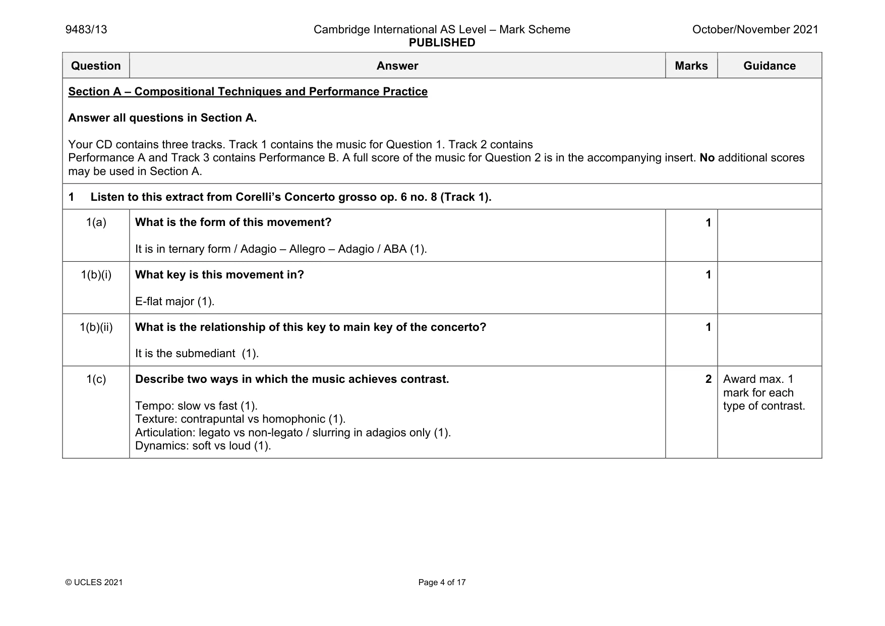 Mark scheme, page 4 of 17