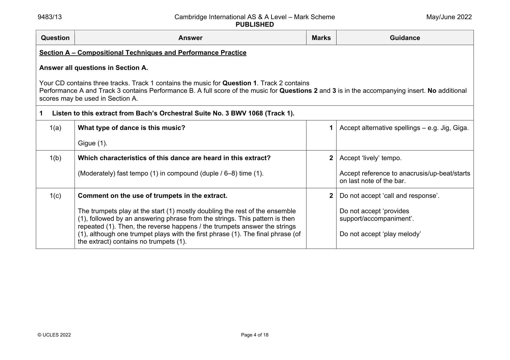 Mark scheme, page 4 of 18