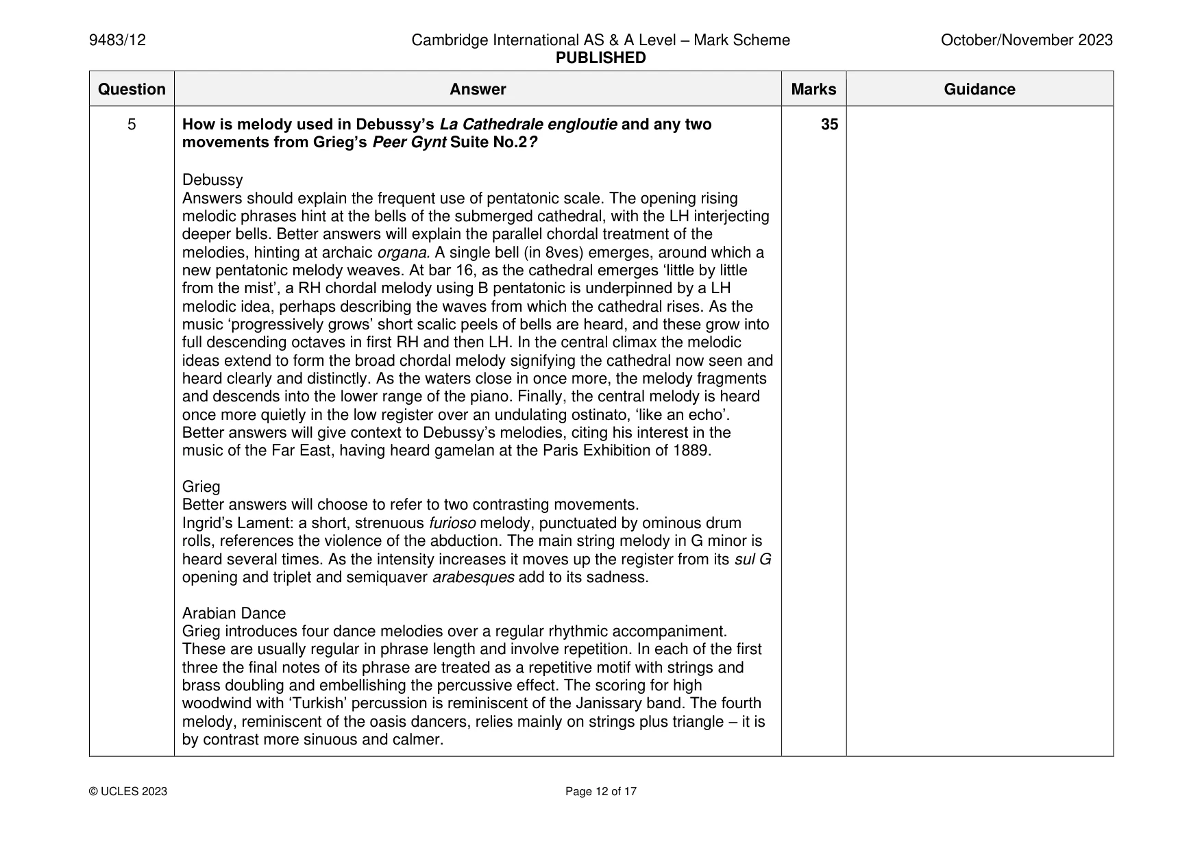 Mark scheme, page 12 of 17