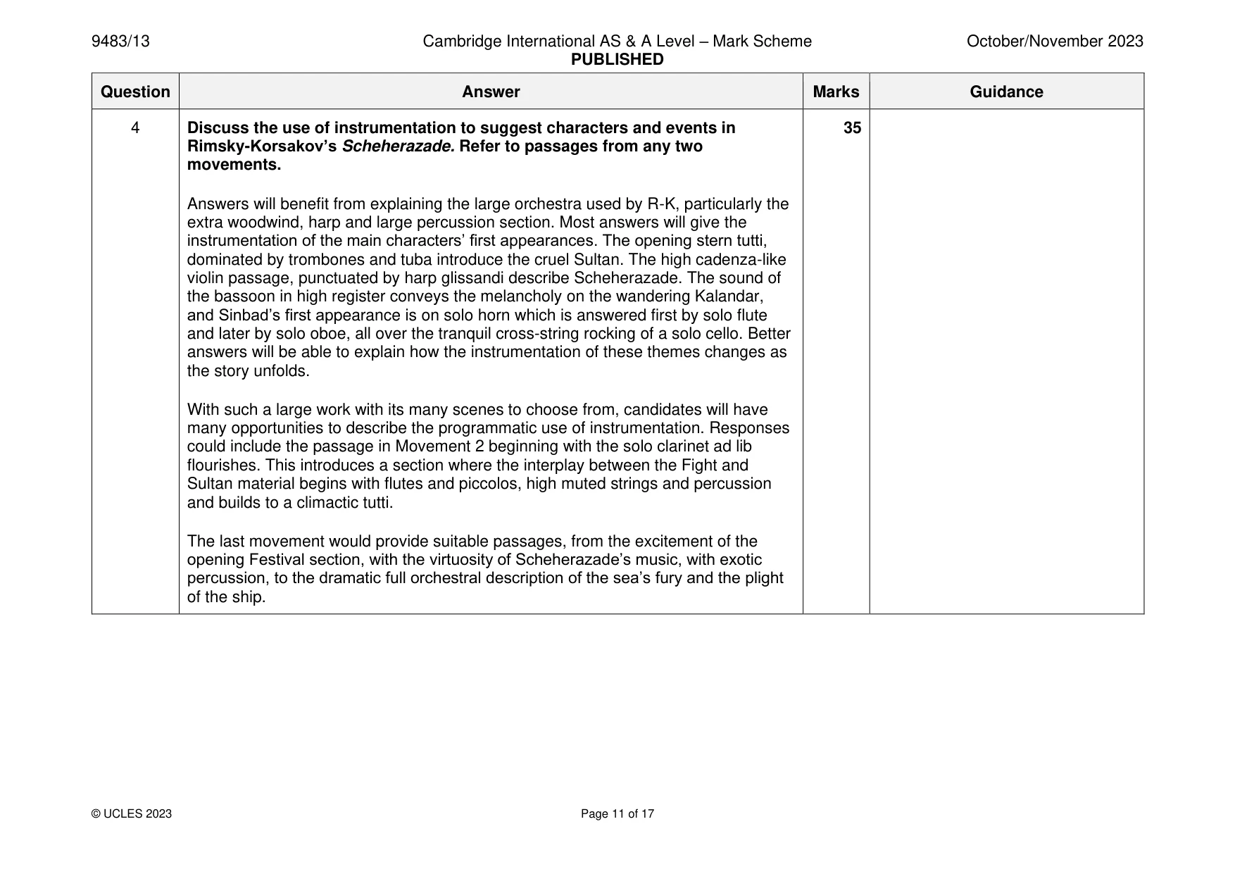 Mark scheme, page 11 of 17