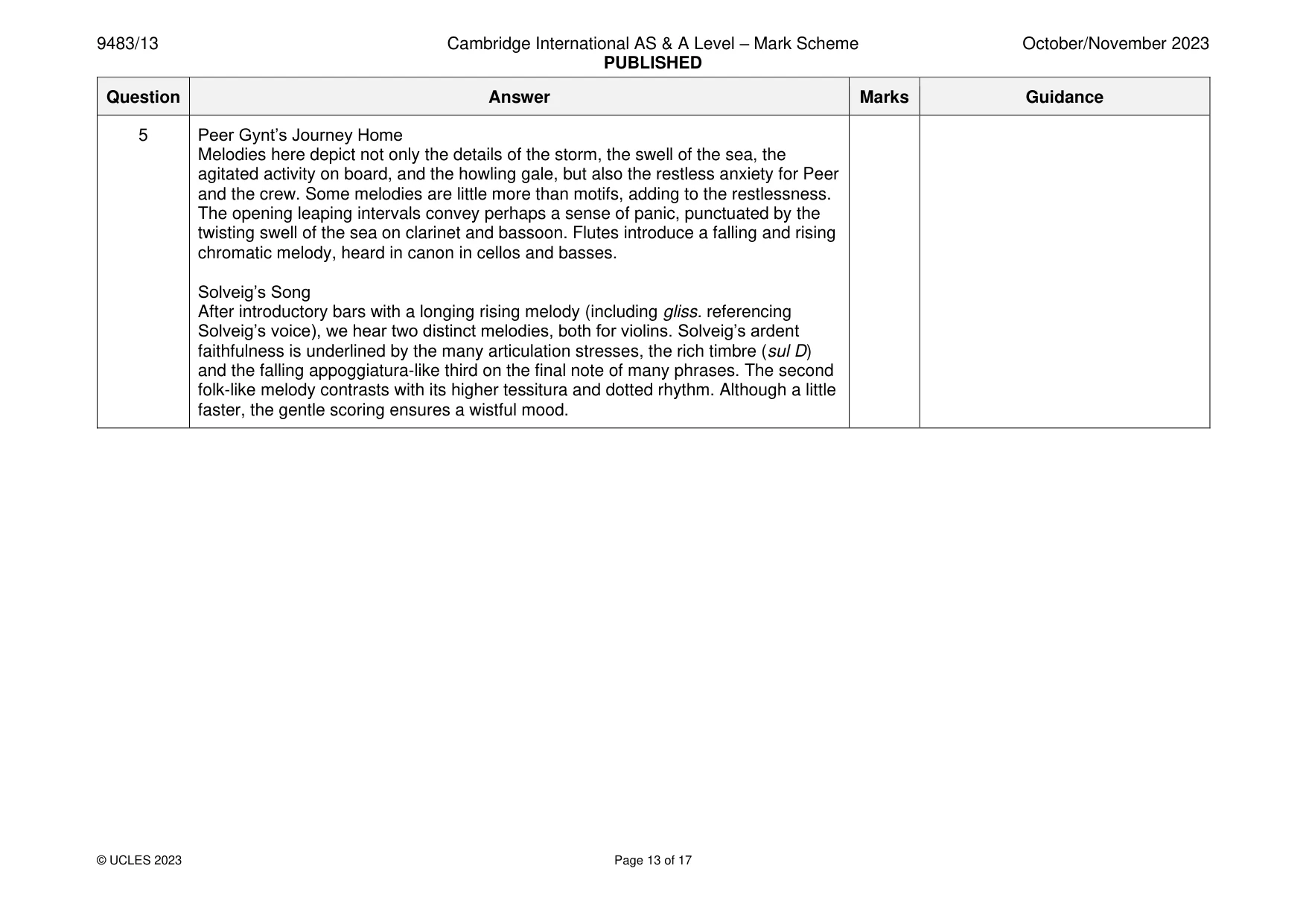Mark scheme, page 13 of 17