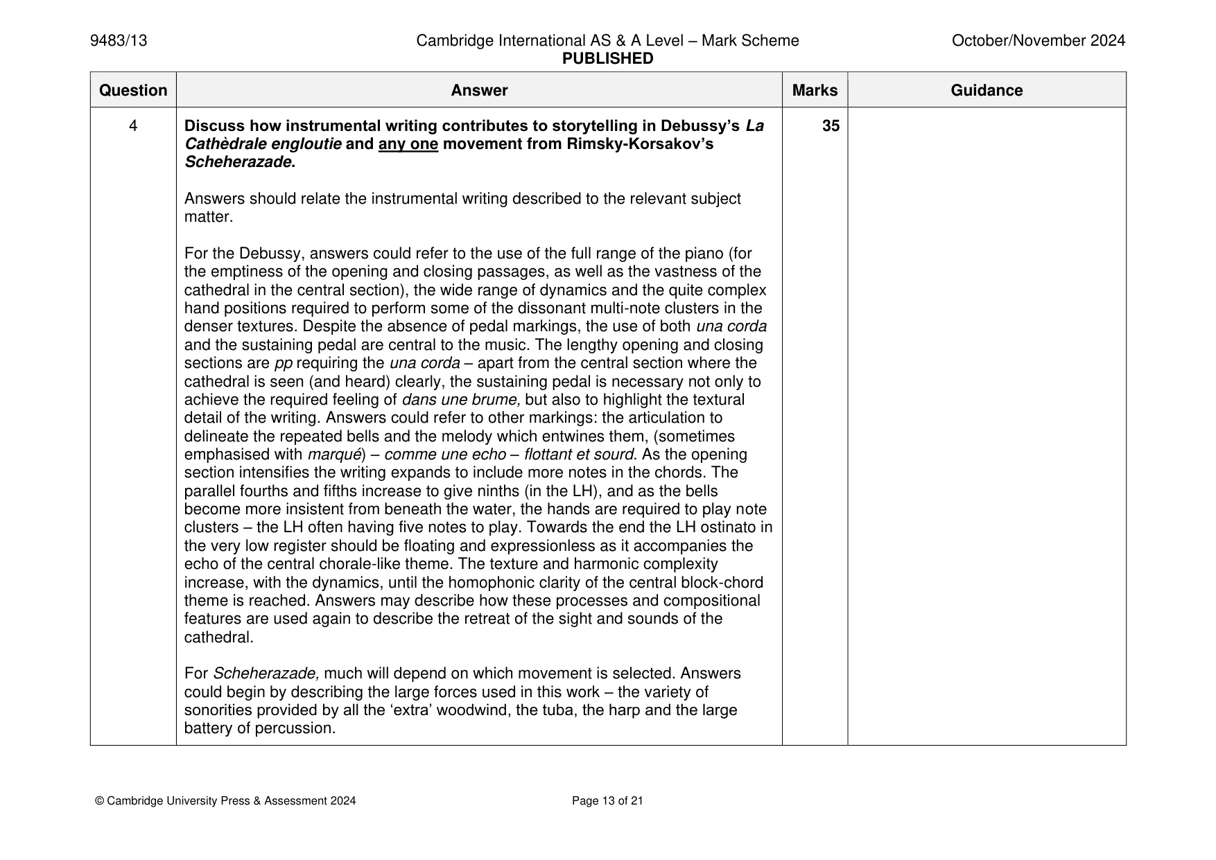 Mark scheme, page 13 of 21