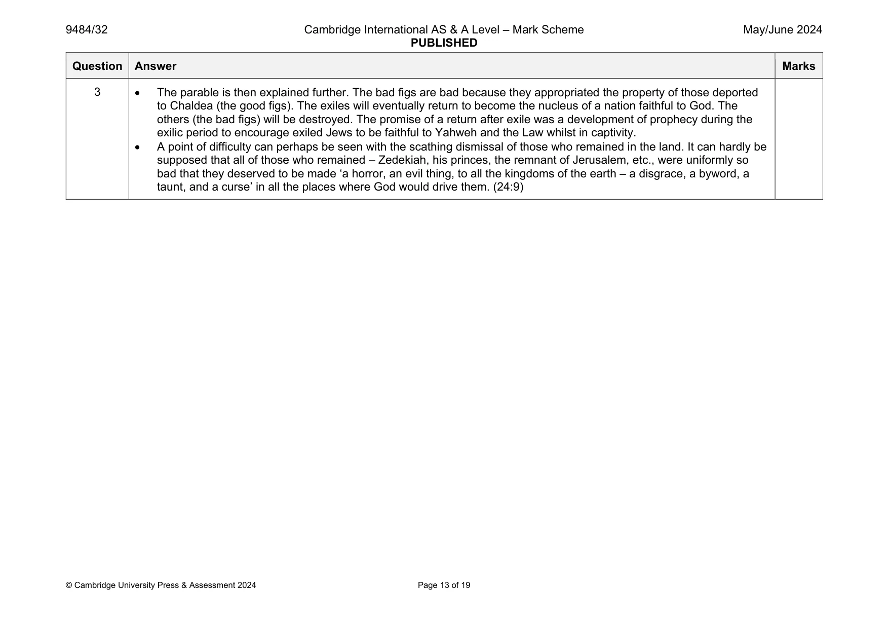 Mark scheme, page 13 of 19