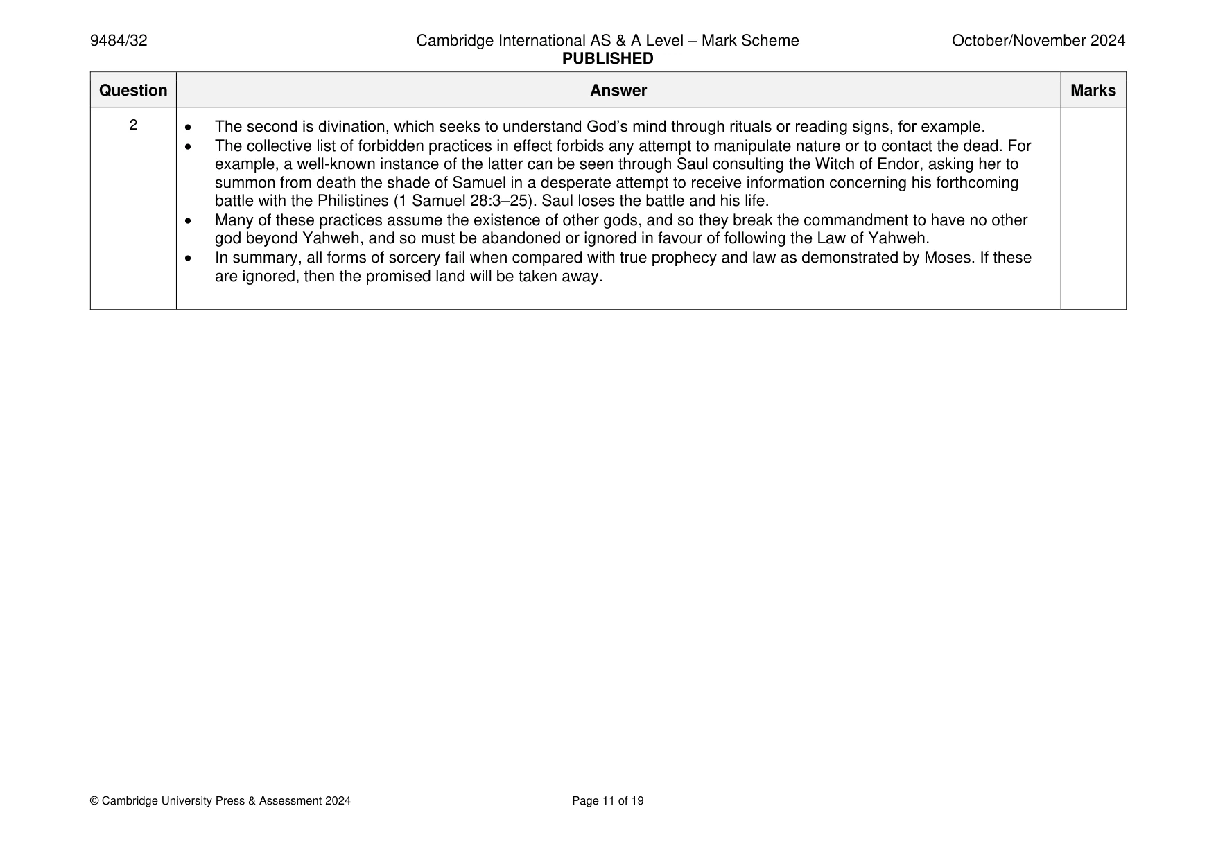 Mark scheme, page 11 of 19