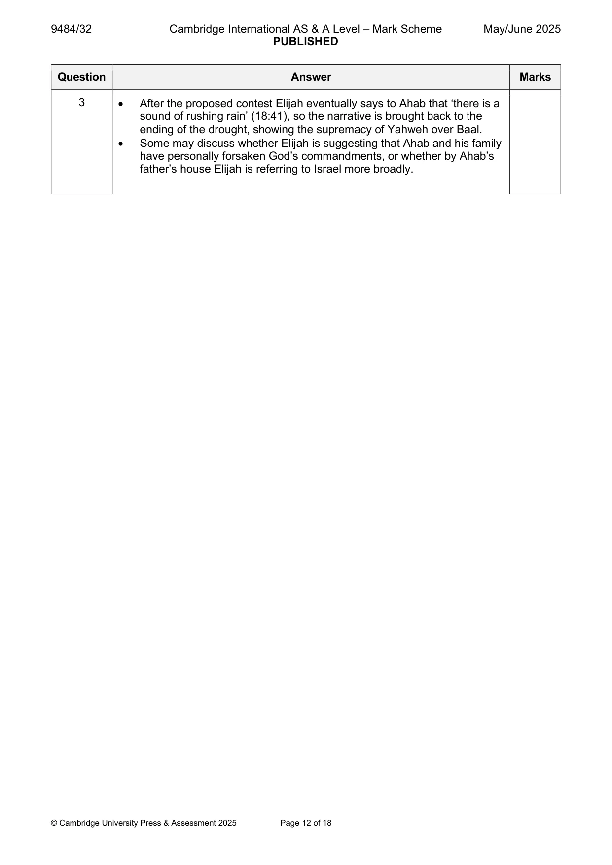 Mark scheme, page 12 of 18