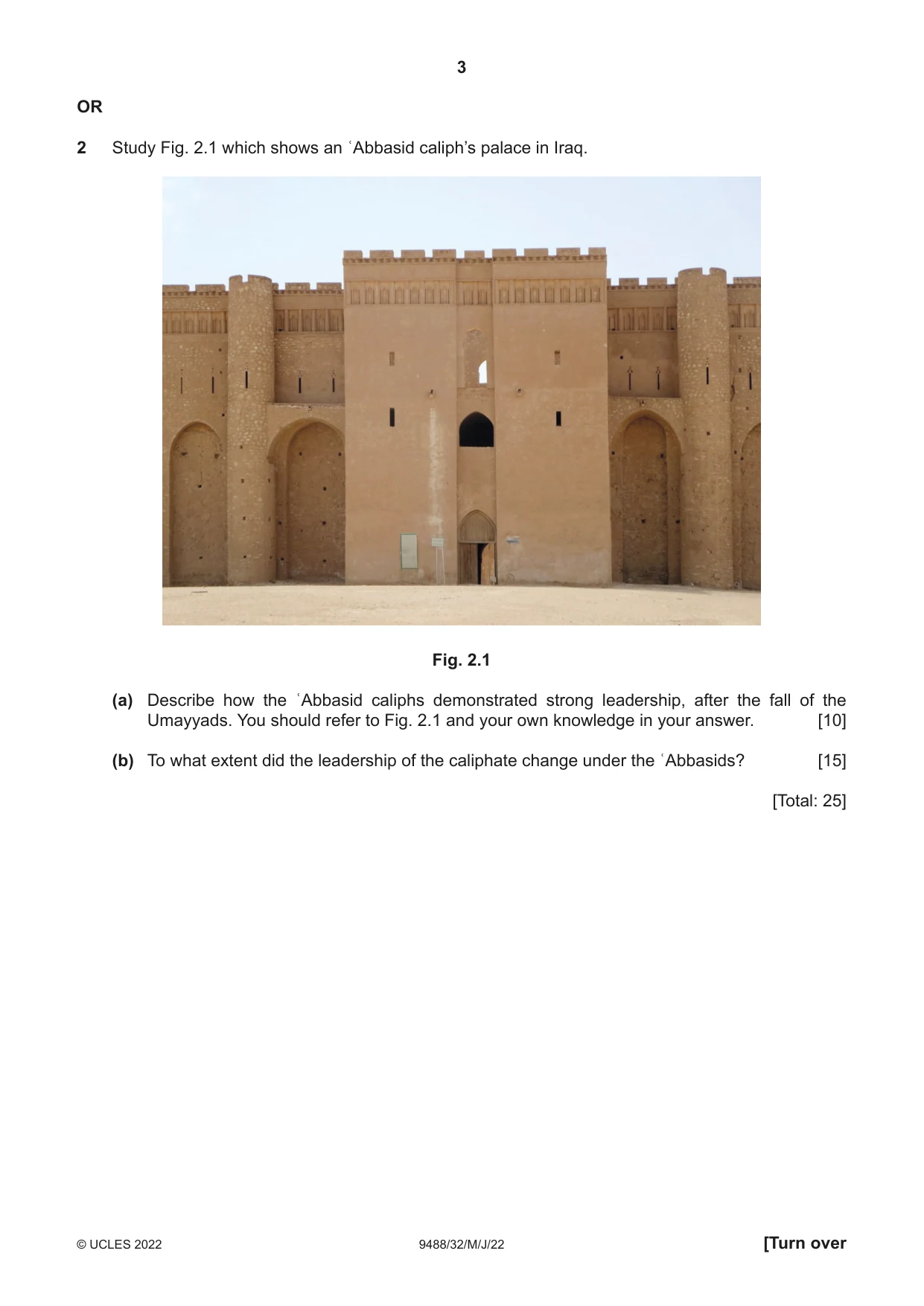 Cambridge A Level Islamic Studies 9488 2022 May/June Paper 3 · Variant 2 question paper, page 3 of 4