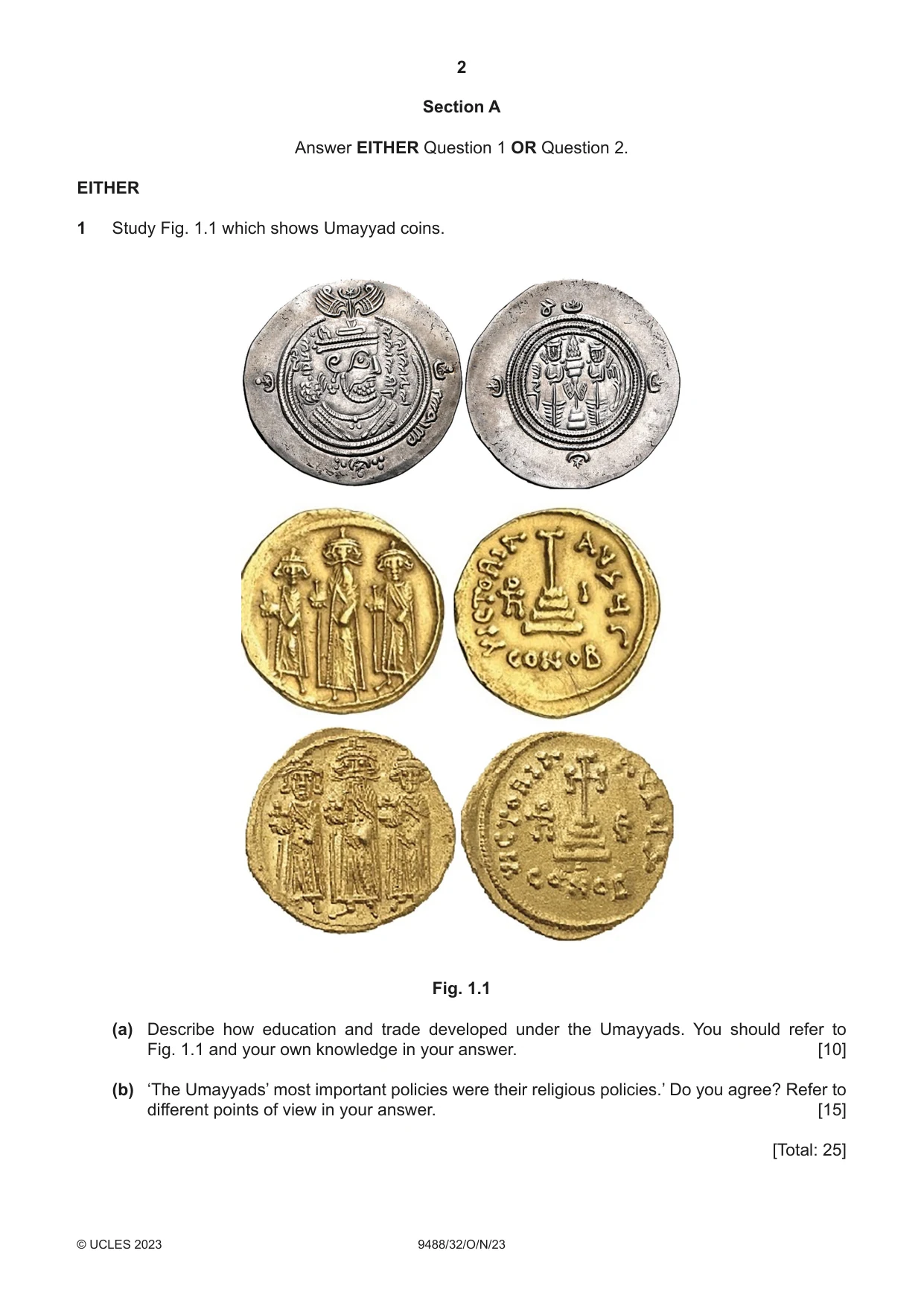 Cambridge A Level Islamic Studies 9488 2023 Oct/Nov Paper 3 · Variant 2 question paper, page 2 of 4