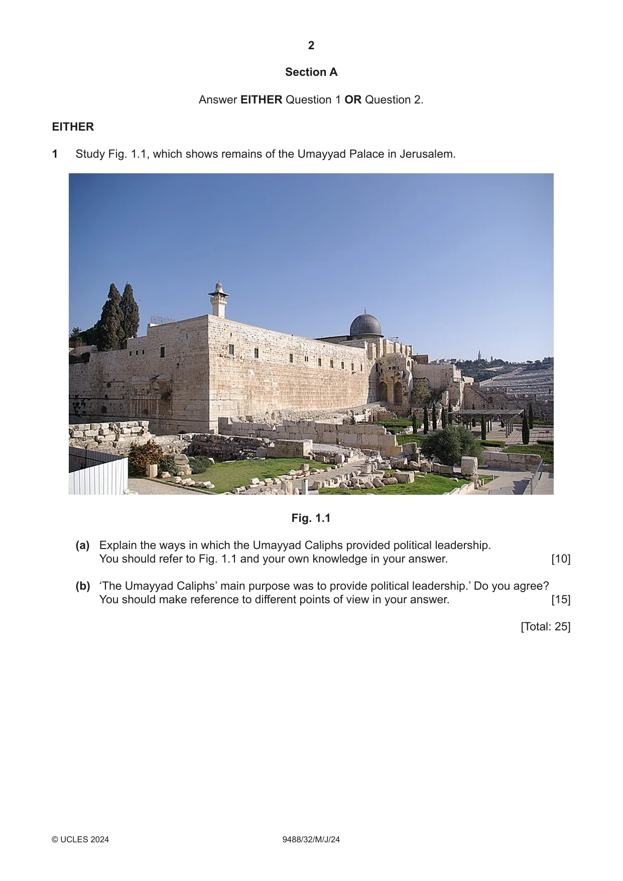 Cambridge A Level Islamic Studies 9488 2024 May/June Paper 3 · Variant 2 question paper, page 2 of 4