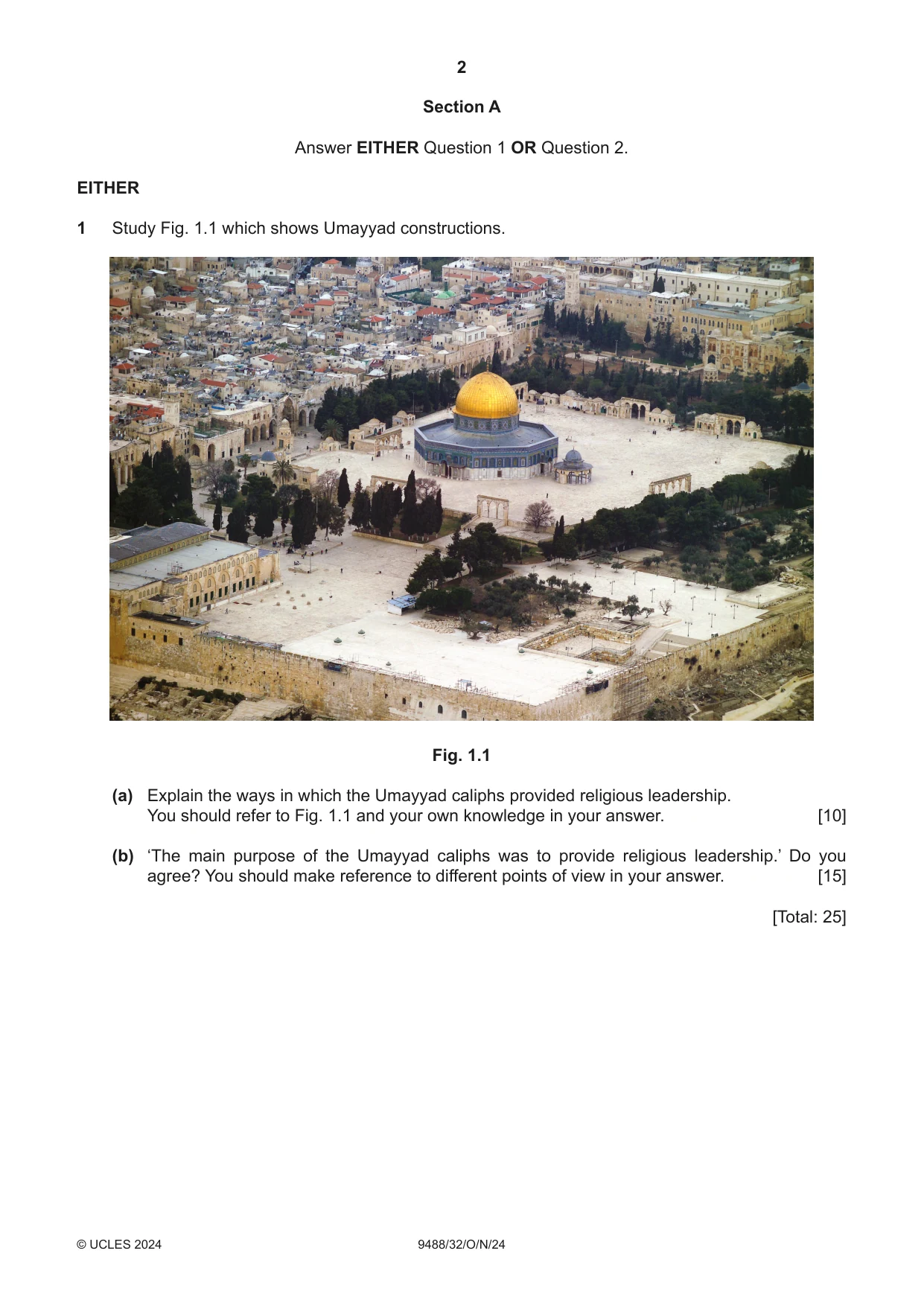 Cambridge A Level Islamic Studies 9488 2024 Oct/Nov Paper 3 · Variant 2 question paper, page 2 of 4