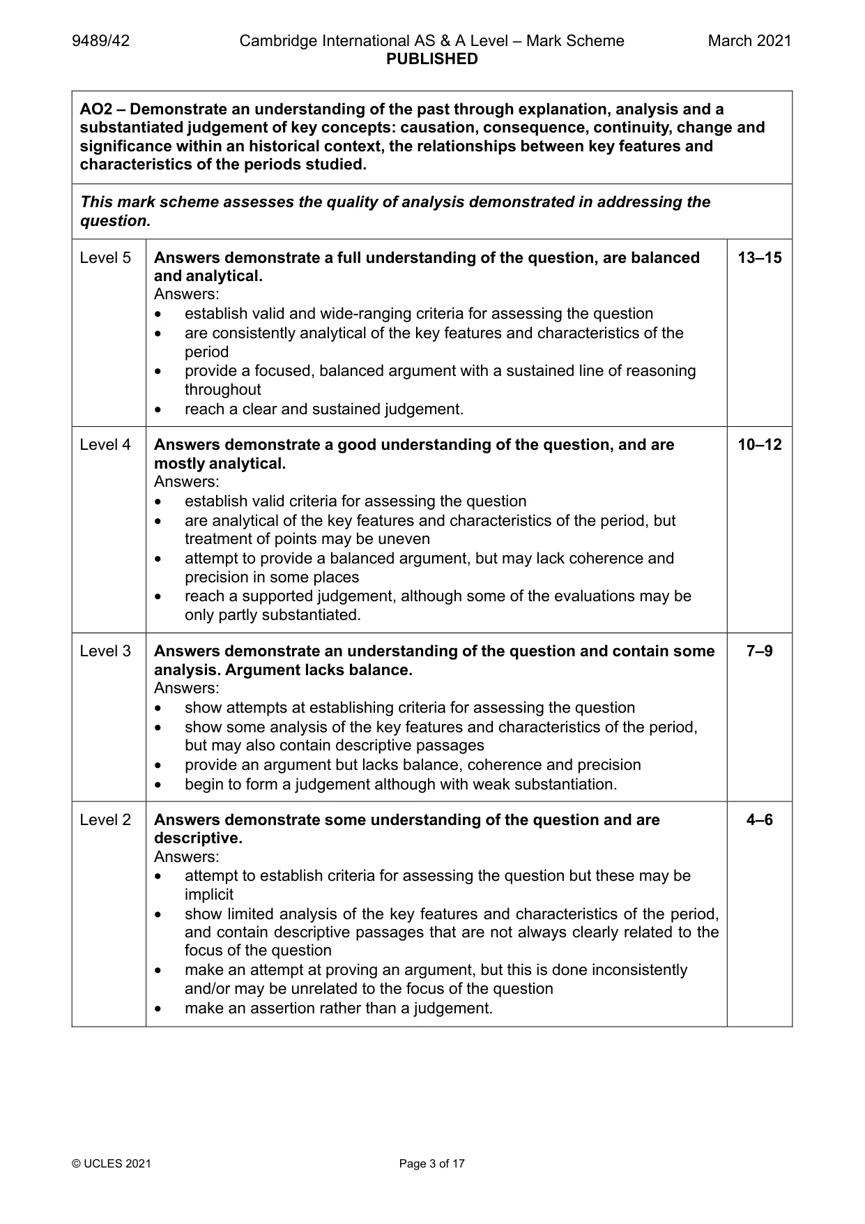 Mark scheme, page 3 of 17