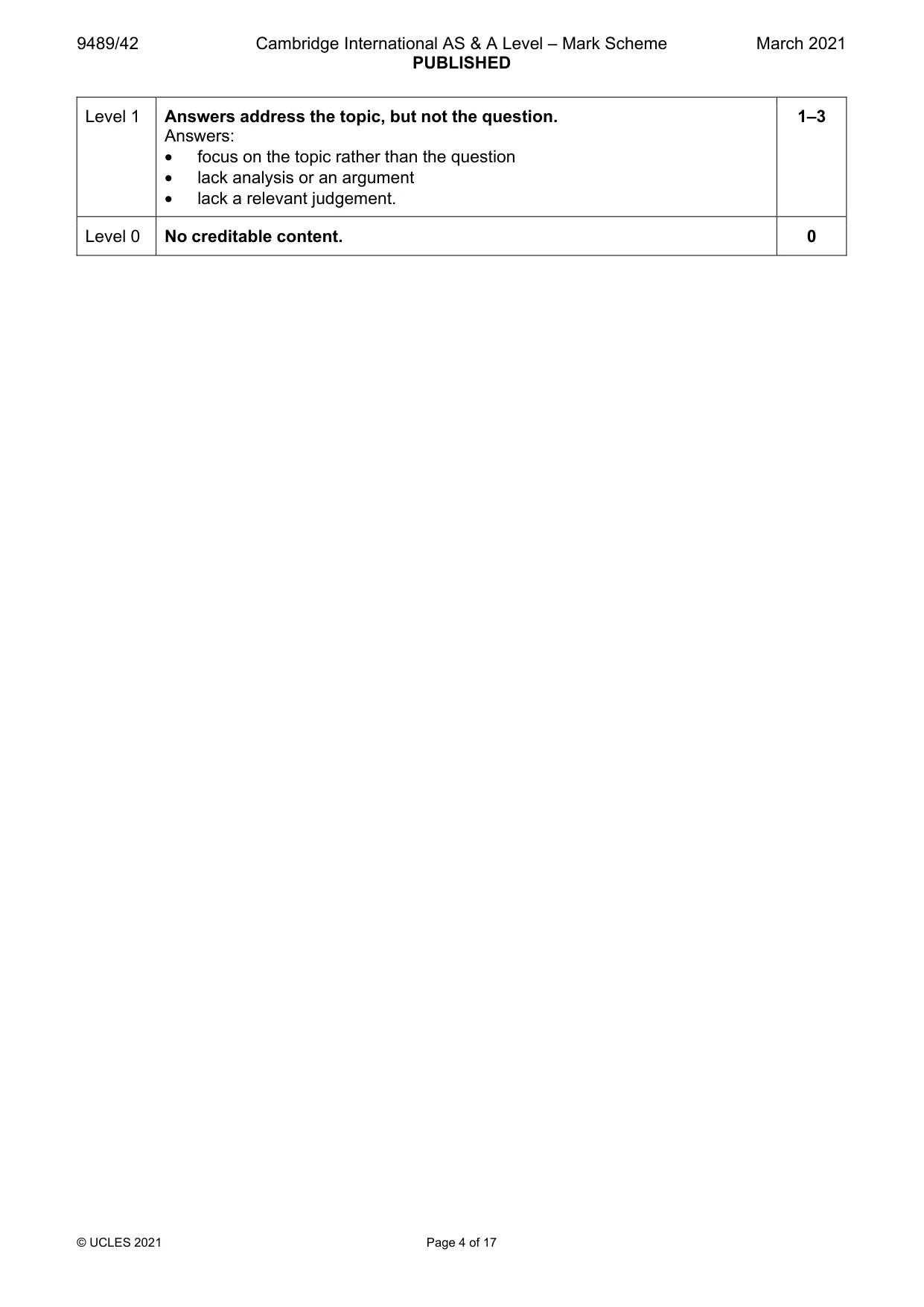Mark scheme, page 4 of 17