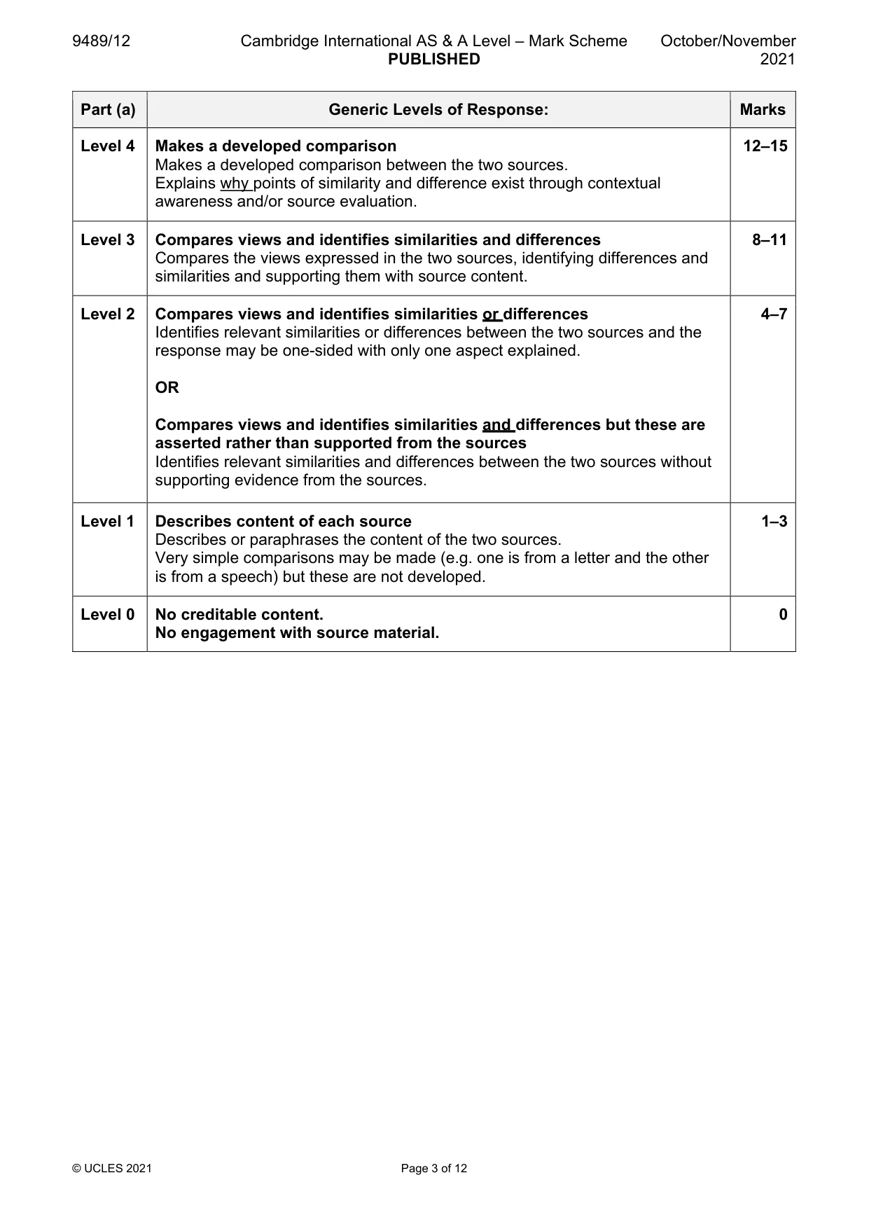 Mark scheme, page 3 of 12