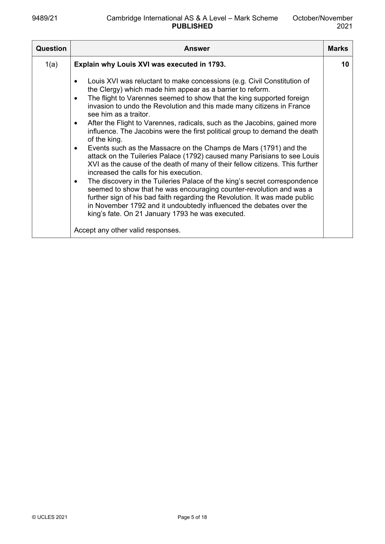 Mark scheme, page 5 of 18