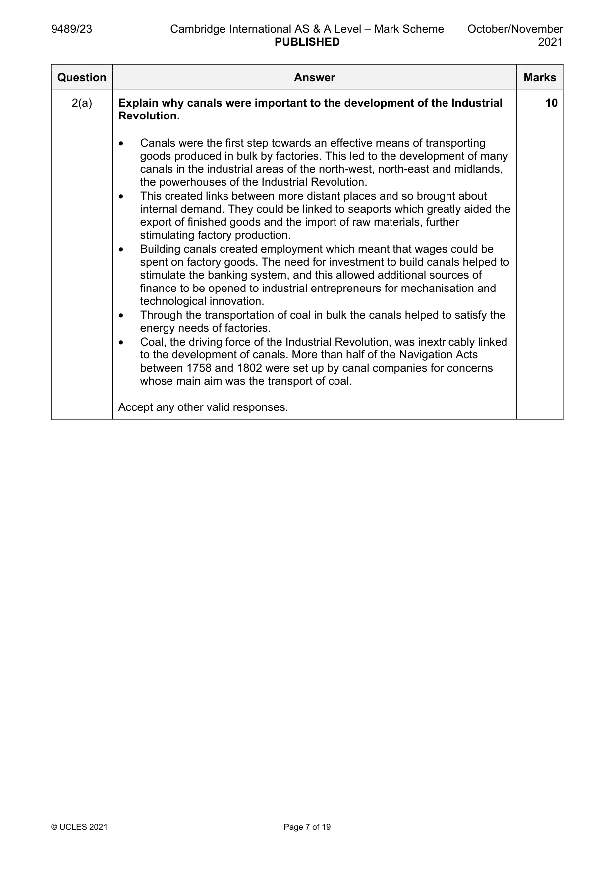 Mark scheme, page 7 of 19
