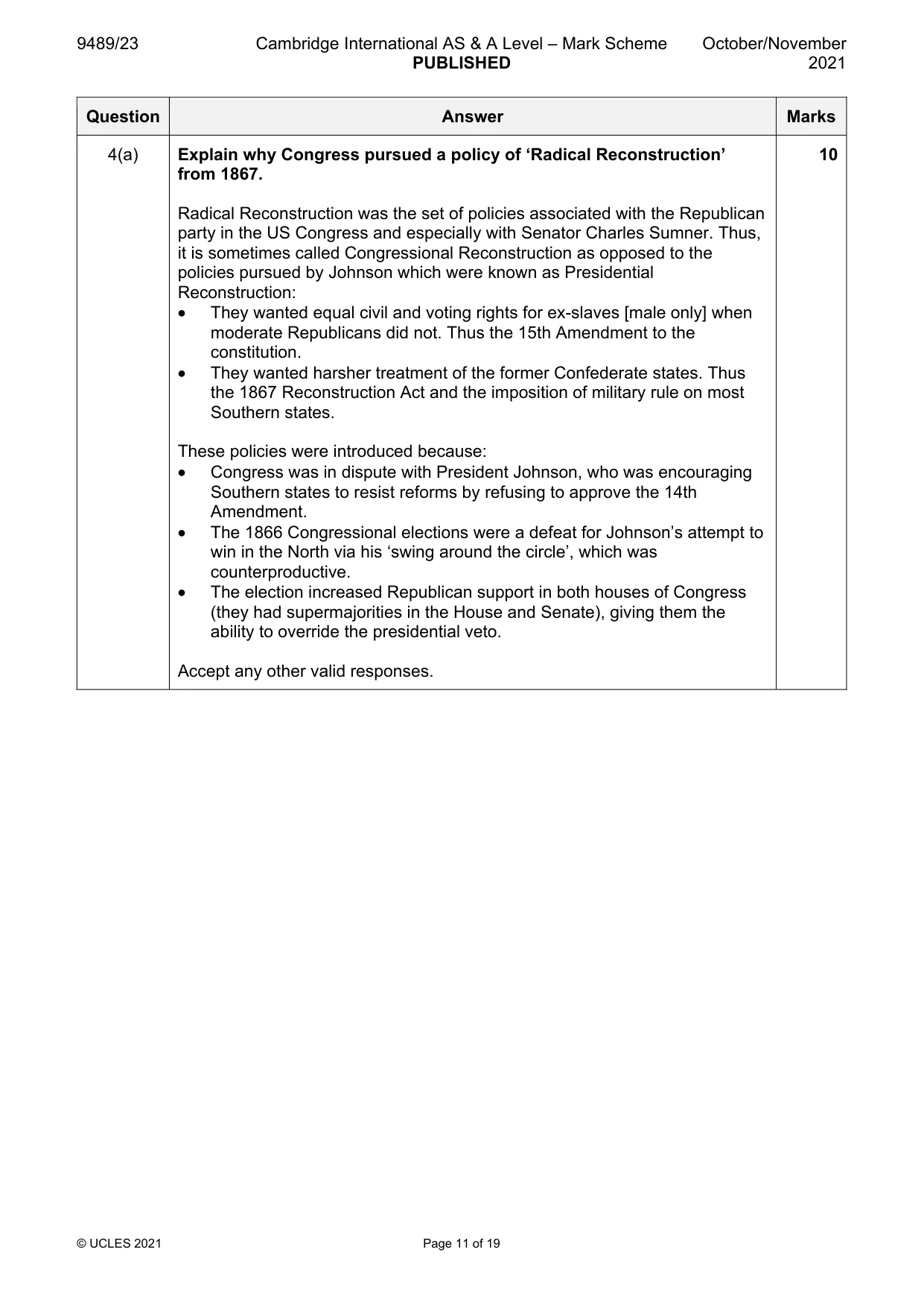 Mark scheme, page 11 of 19